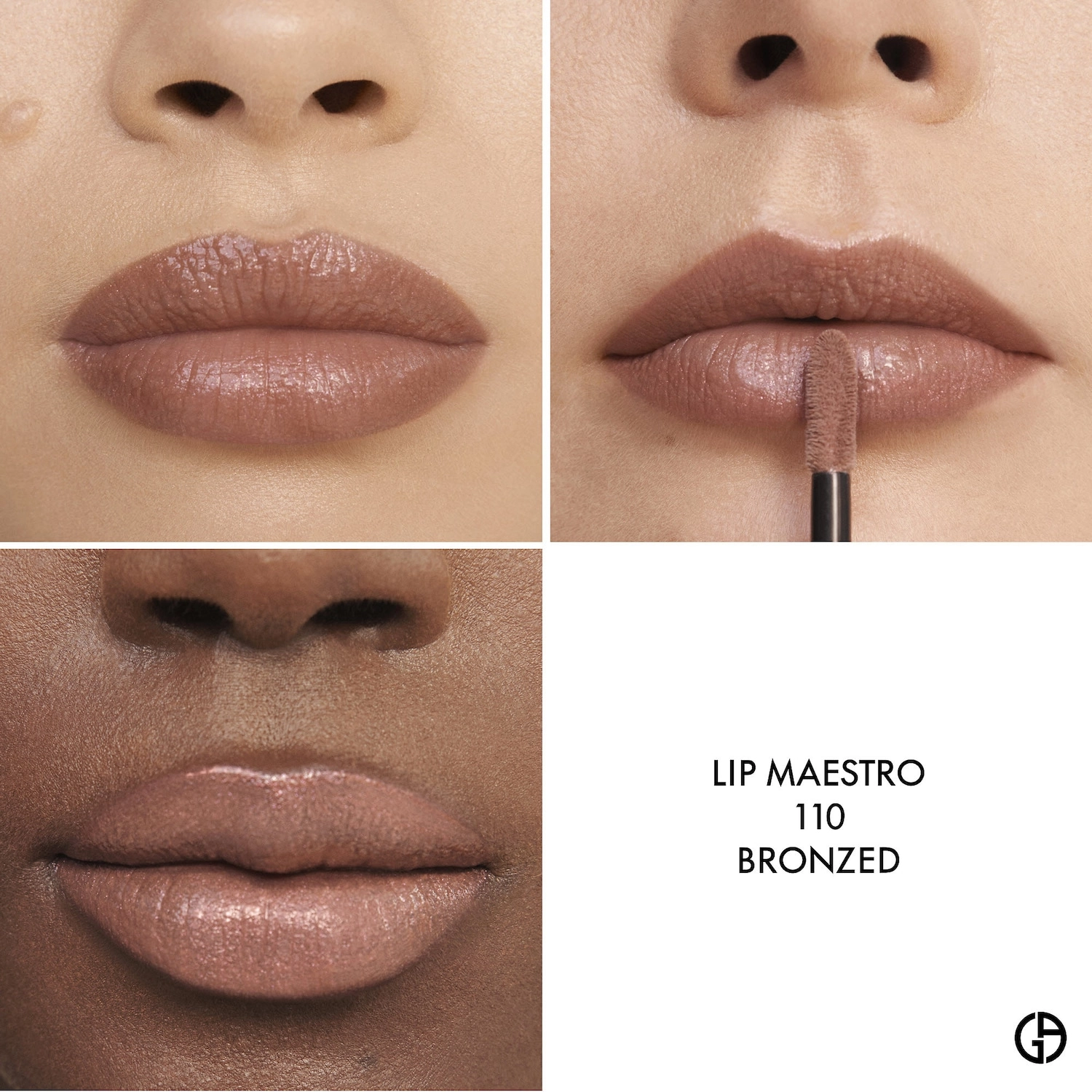 Armani Beauty Lip Maestro Mediterranea Liquid Matte Lipstick Color: 110 Bronzed - Luminous Mauve - Image 2