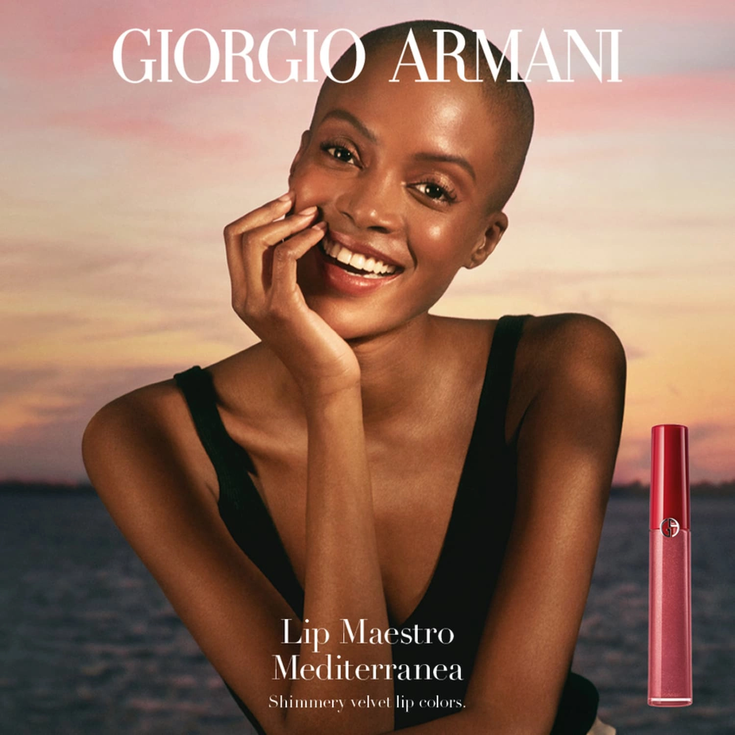 Armani Beauty Lip Maestro Mediterranea Liquid Matte Lipstick Color: 532 Glow - Image 3