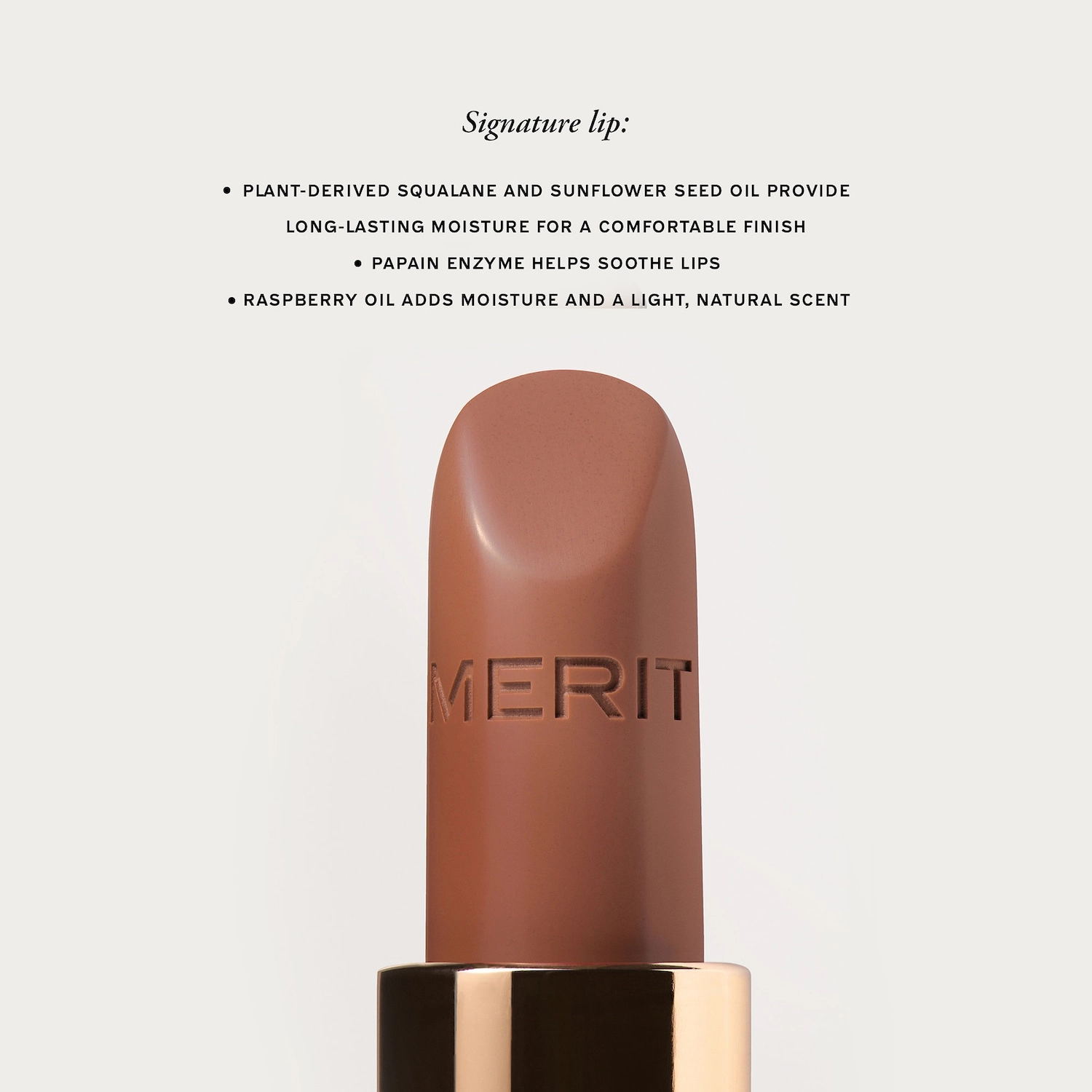 MERIT Signature Lip Lightweight Lipstick Color: Slip - Warm Neutral - Image 8