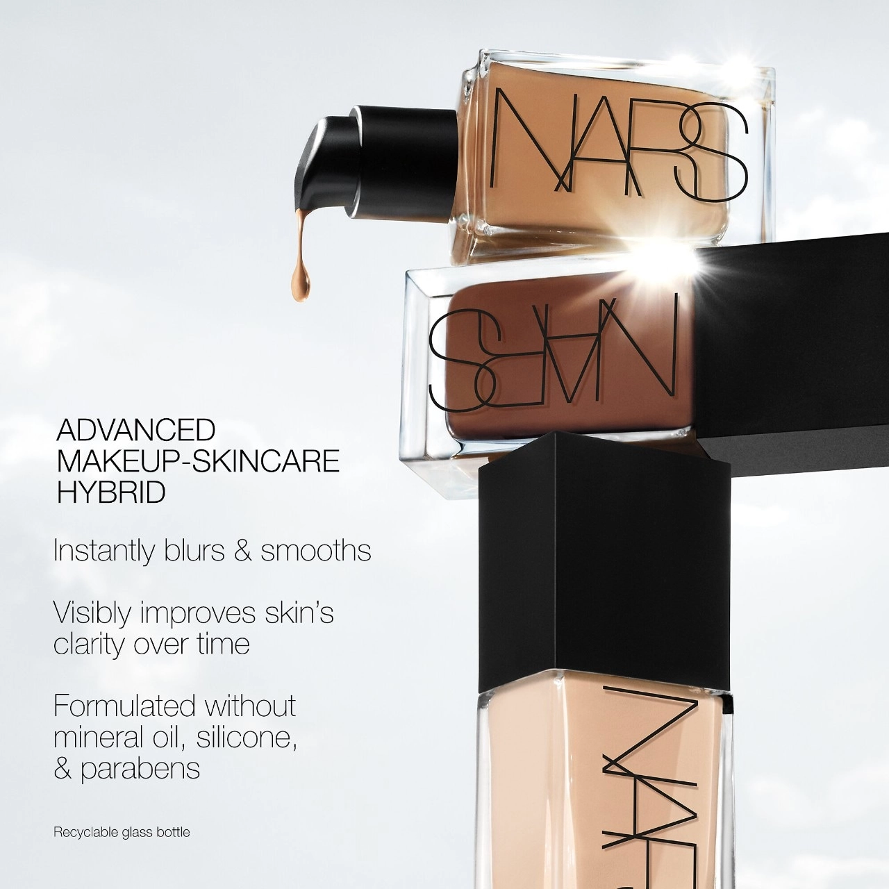 NARS Light Reflecting Advanced Skincare Foundation Color: Vallauris - M1.5 - Medium with Cool Undertones - Image 6