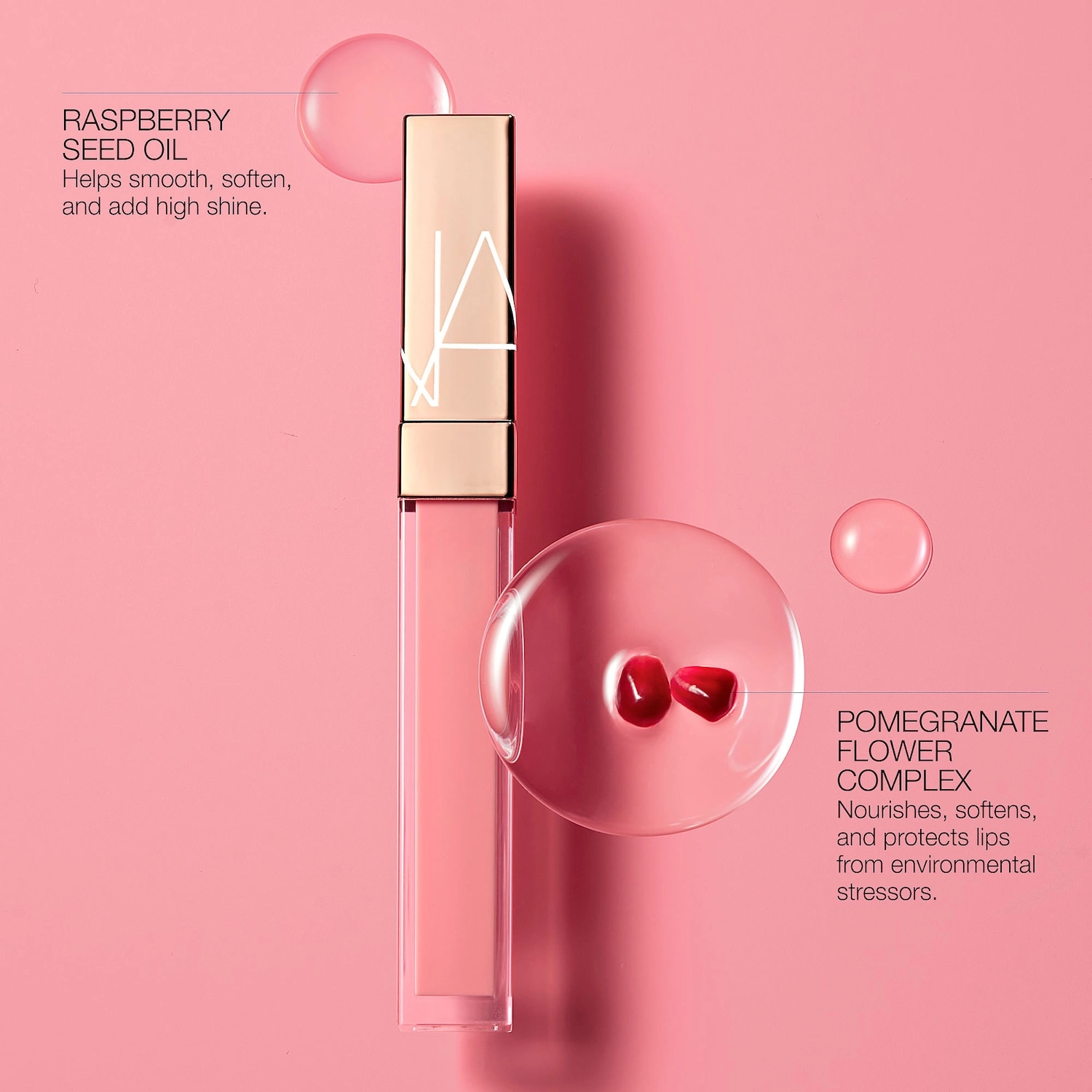 NARS Afterglow Lip Shine Gloss Color: Turkish Delight - pink sherbert - Image 5