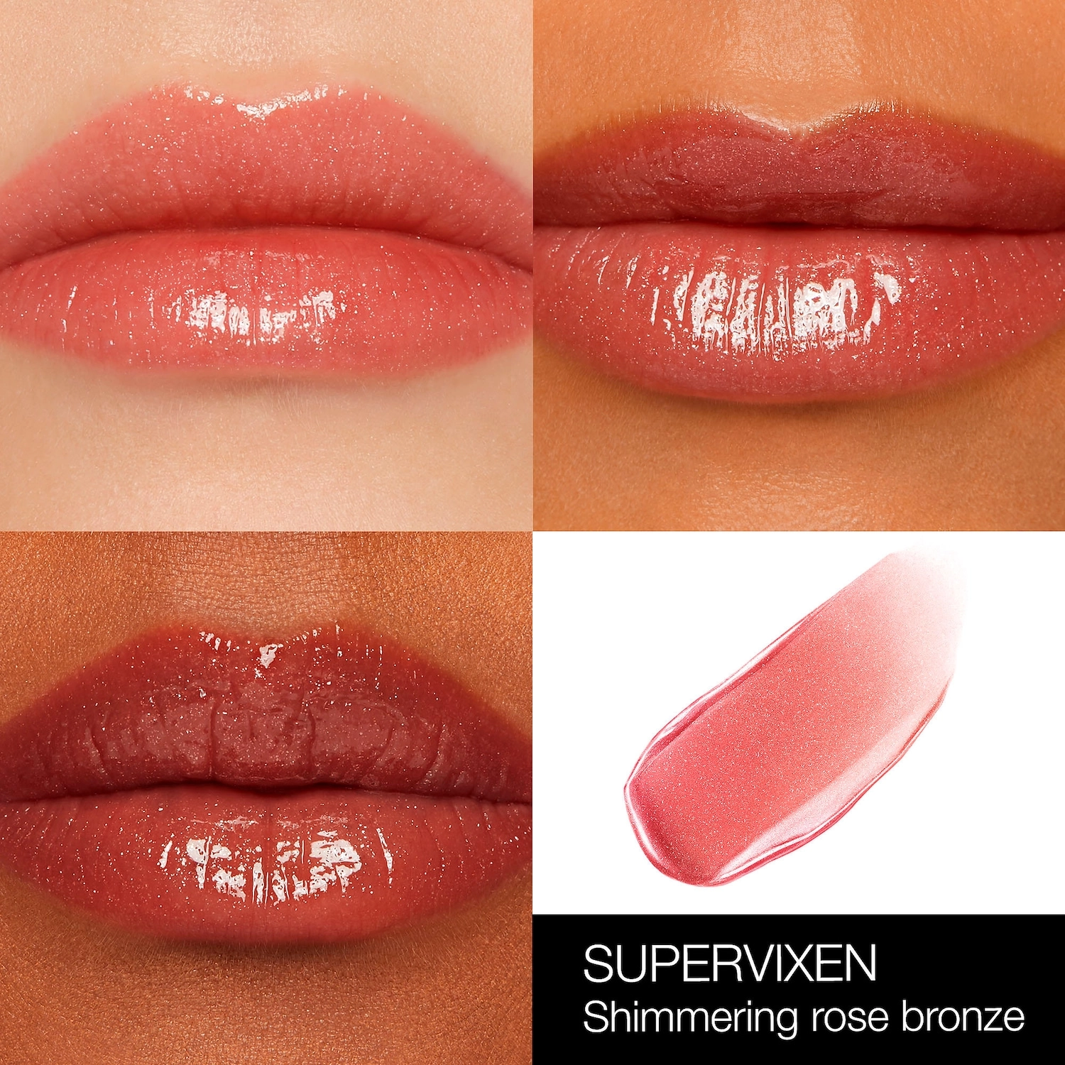 NARS Afterglow Lip Shine Gloss Color: Supervixen - shimmering rose bronze - Image 2