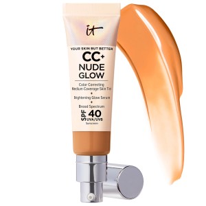IT Cosmetics CC+ Nude Glow Lightweight Foundation + Glow Serum with SPF 40 and Niacinamide - Tan
