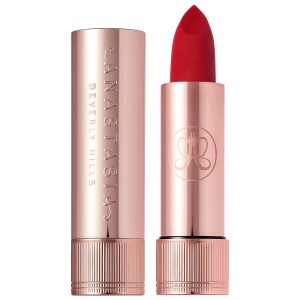 Anastasia Beverly Hills Matte & Satin Velvet Lipstick in American Doll - Classic Red with a Matte Finish