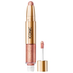 Iconic London Glaze Dual Ended Eyeshadow Crayon - Nectar Rose Gold Metallic and Shimmer Finish