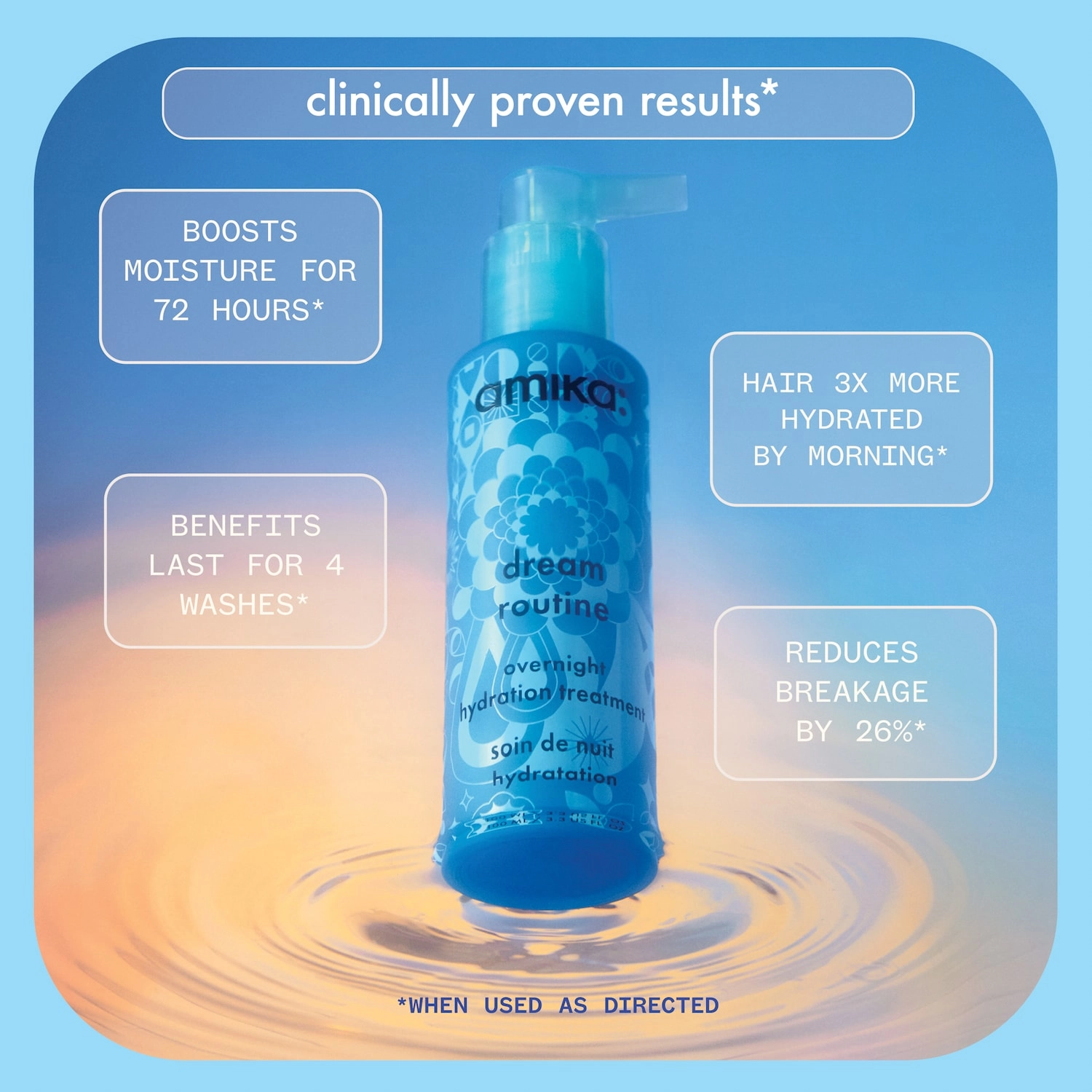 amika Dream Routine Overnight Hydrating Hair Mask 3.3 oz / 100 mL - Image 4