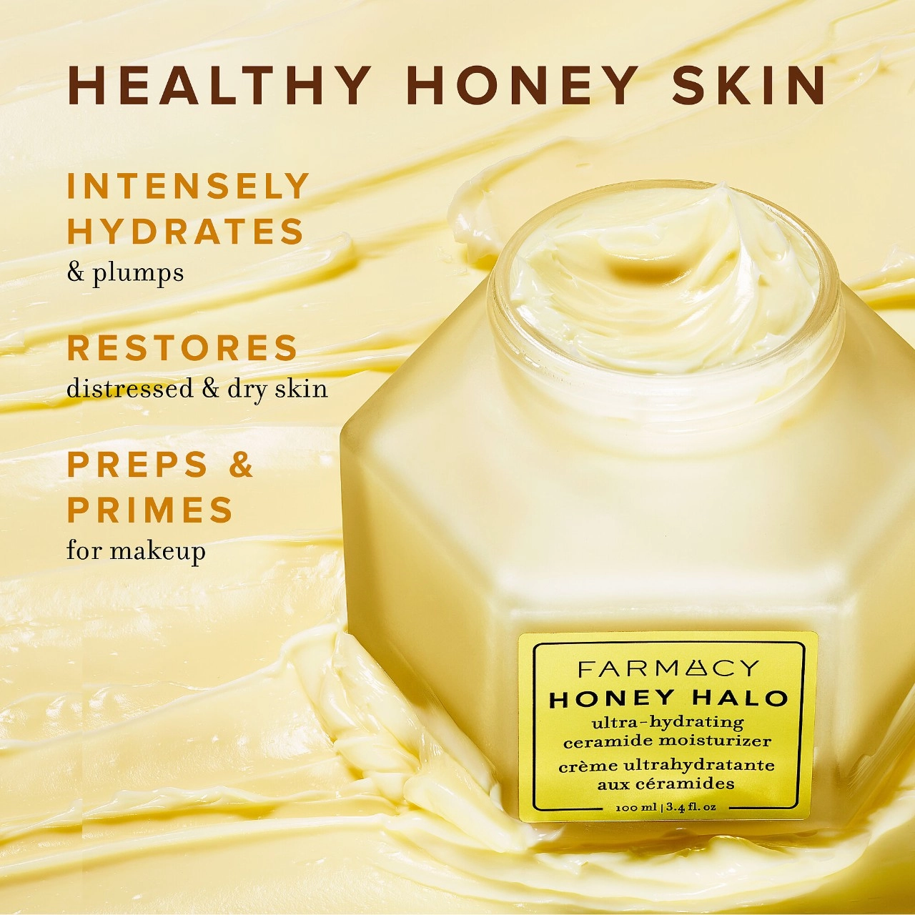 Farmacy Honey Halo Ultra-Hydrating Ceramide Moisturizer 0.8 oz/25 mL for Dry Skin - Image 2