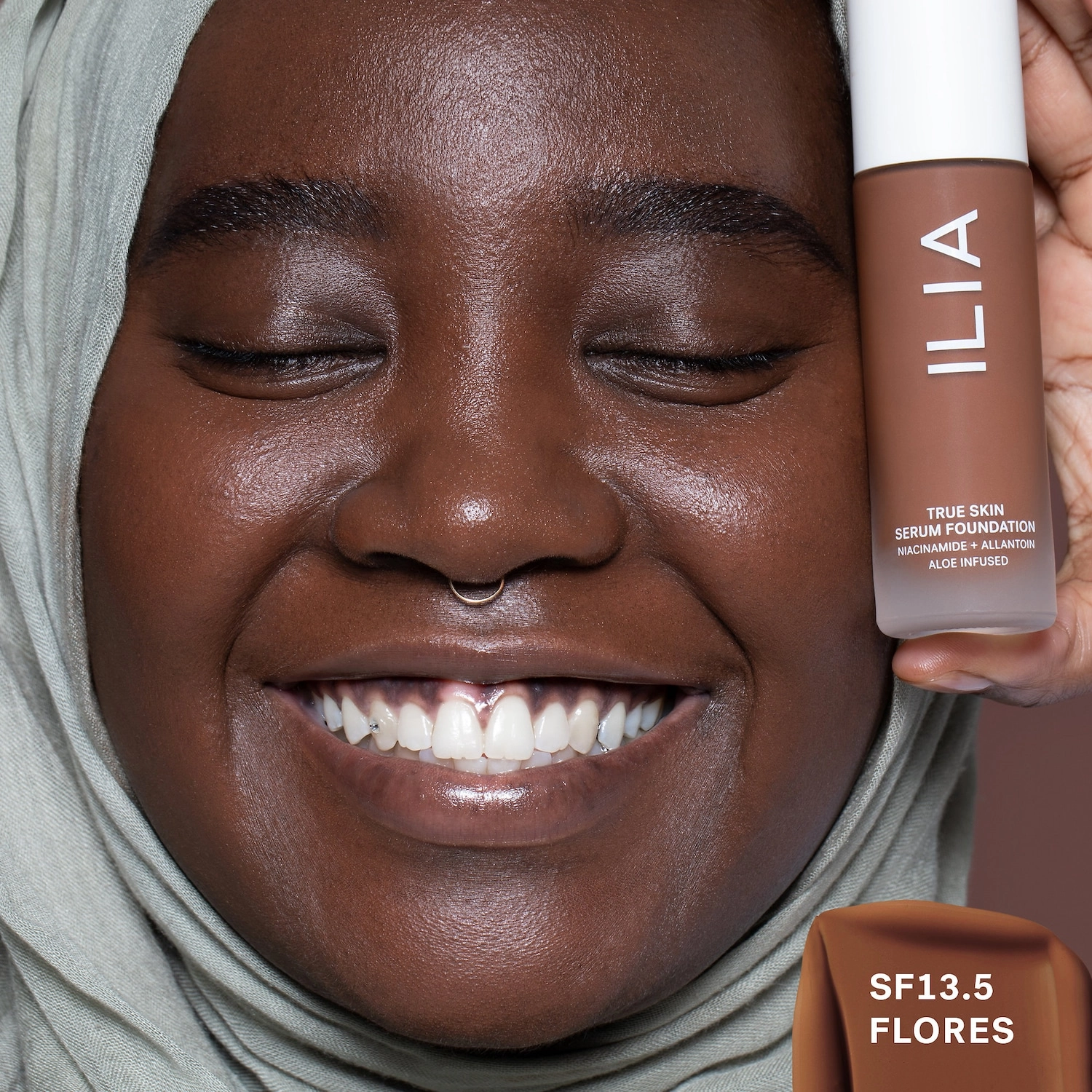 ILIA True Skin Medium Coverage Serum Foundation with Niacinamide Color: Flores SF13.5 - Image 4
