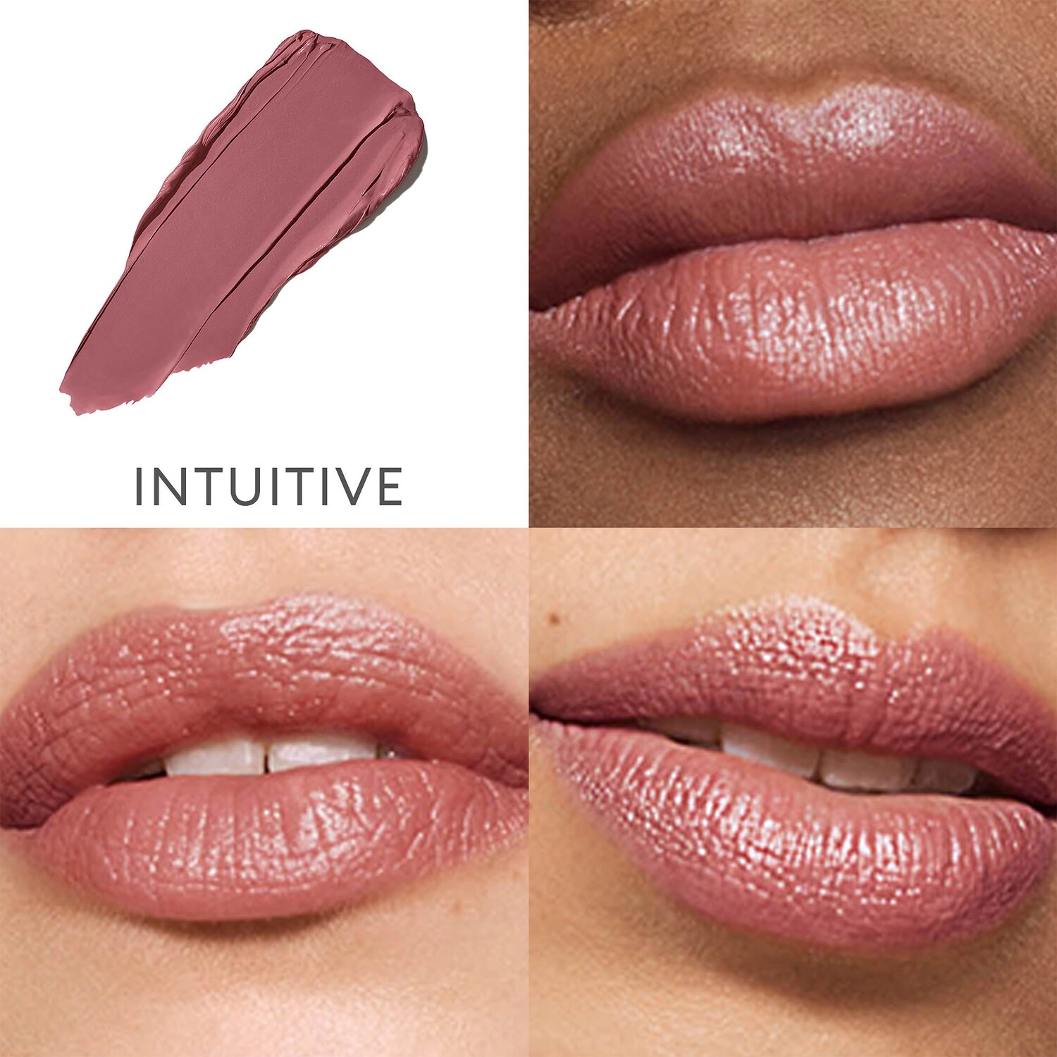 ROSE INC Satin Lip Color Refillable Hydrating Lipstick - Intuitive, Deep Mauve - Image 3