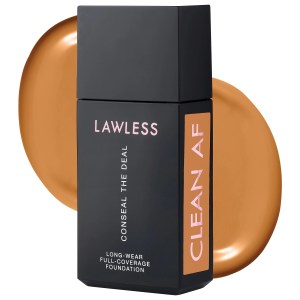 LAWLESS Conseal The Deal Long-Wear Full-Coverage Foundation Color: Warmth - Deep Golden-Olive Undertones