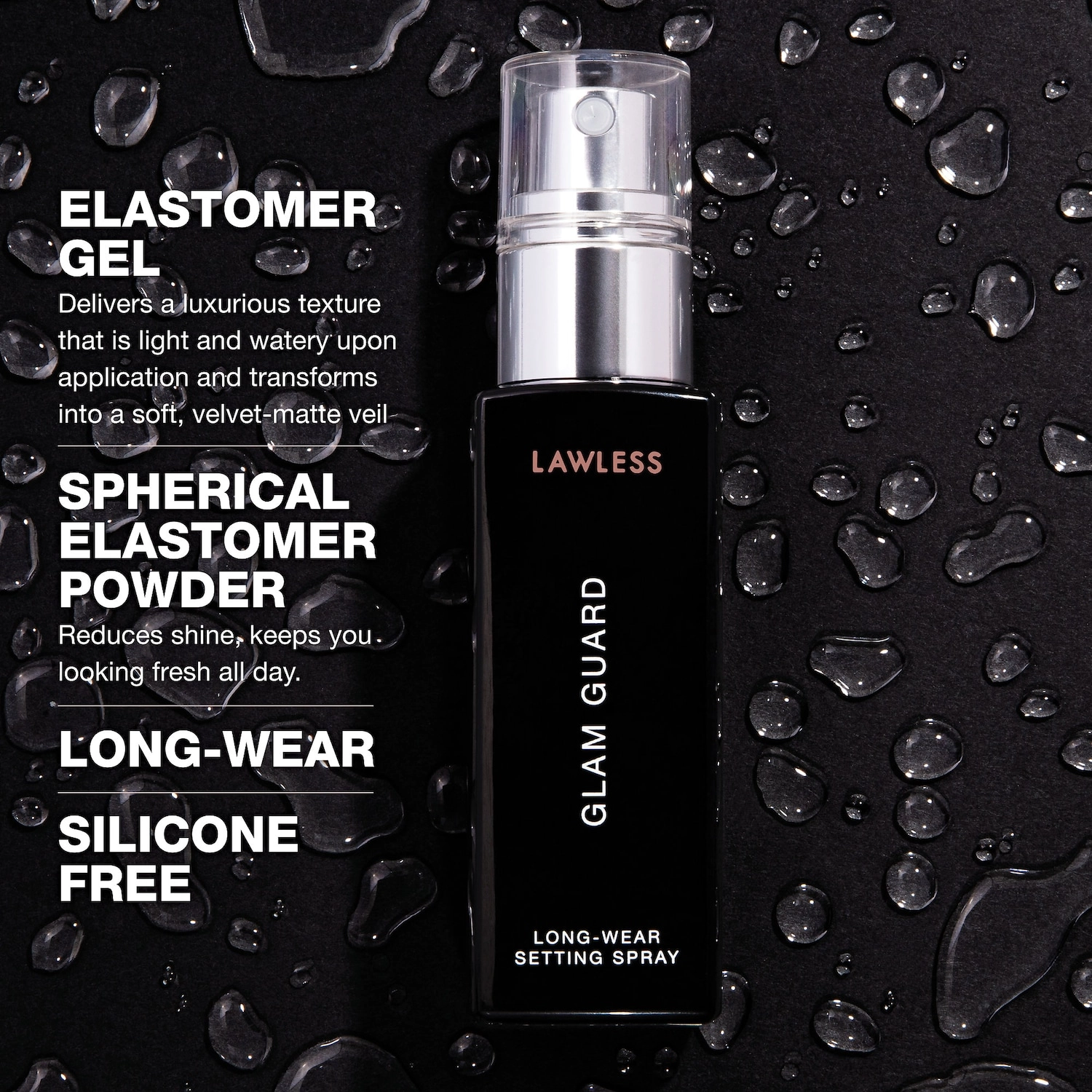 LAWLESS Glam Guard Long-Wear Setting Spray 1.7 oz/50 mL Natural Finish Vegan - Image 3