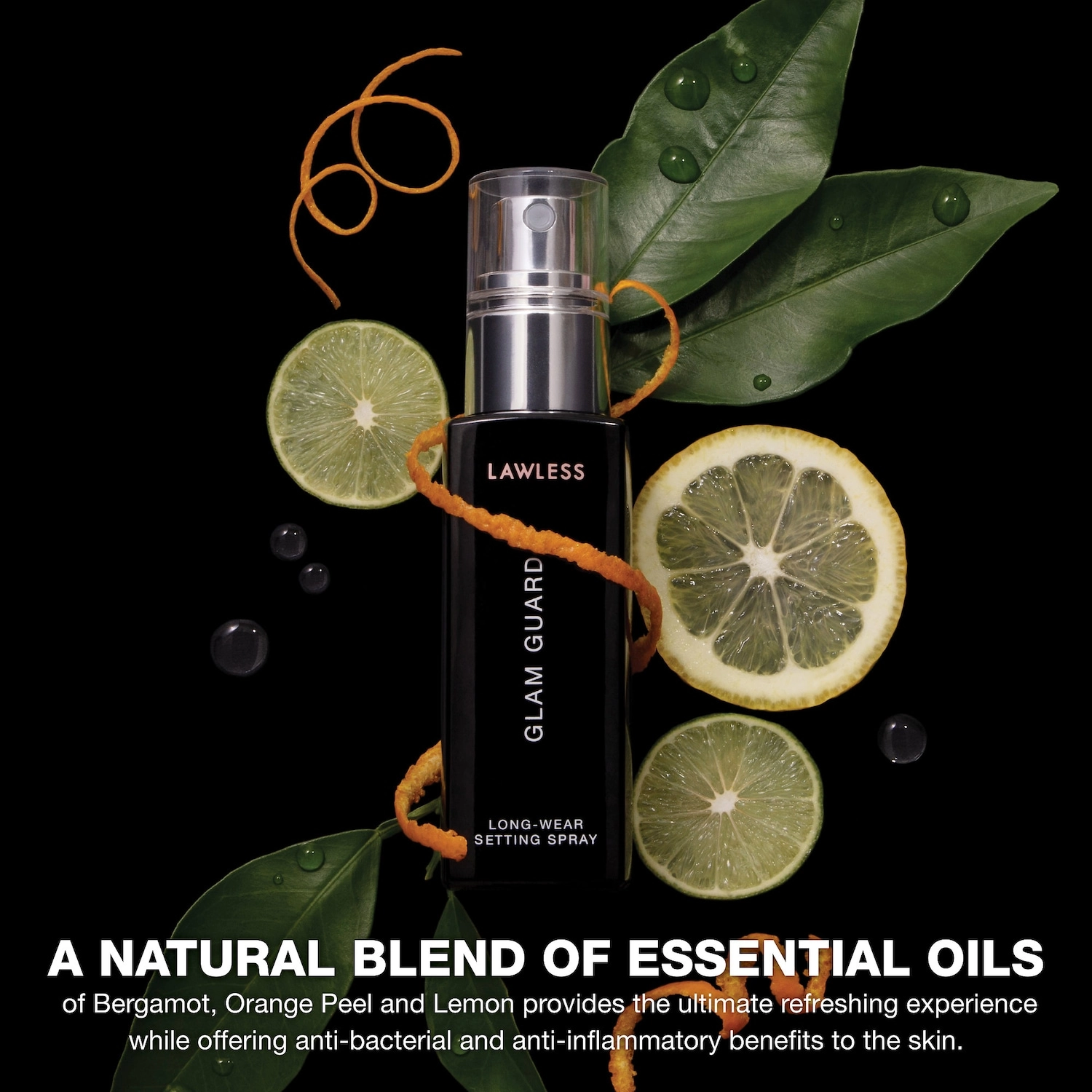 LAWLESS Glam Guard Long-Wear Setting Spray 1.7 oz/50 mL Natural Finish Vegan - Image 4