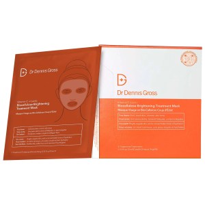 Dr. Dennis Gross Skincare Vitamin C Lactic Biocellulose Brightening Treatment Mask - Size: 4 masks