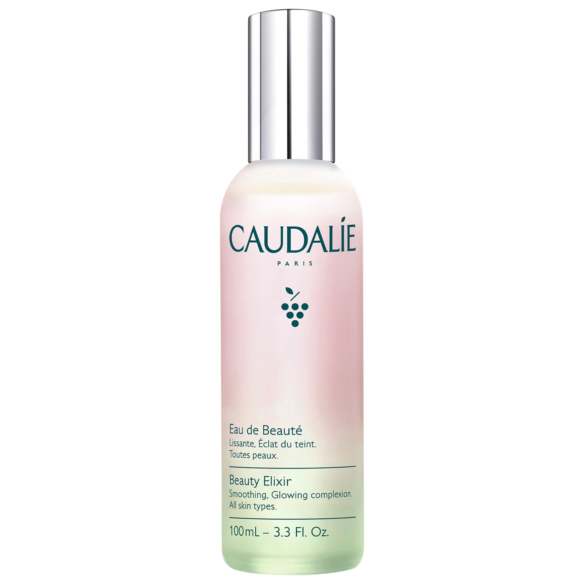 Caudalie Beauty Elixir Prep, Set, Glow Face Mist - 3.3 oz/100 mL, Vegan, Mint and Lemon Balm Essential Oils, Rosemary and Rose Essential Oils, Grape Extract and Orange Flower Water