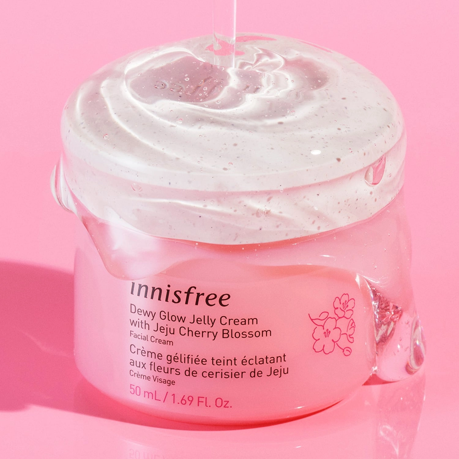 innisfree Dewy Glow Moisturizer with Cherry Blossom & Niacinamide 1.69 oz/50 mL - Image 2
