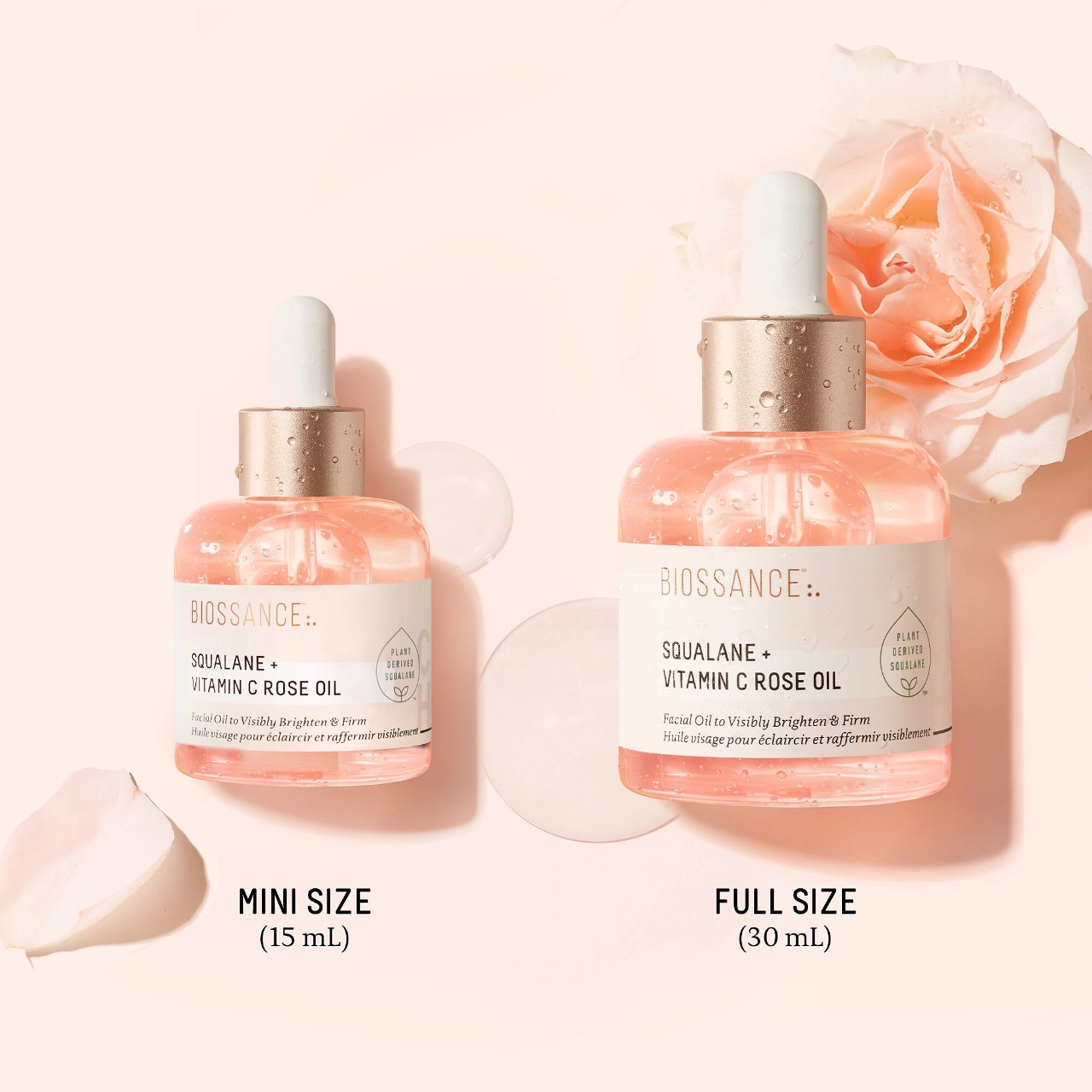 Biossance Squalane + Vitamin C Rose Firming Oil - Vegan, Dryness, Loss of Firmness - Image 12