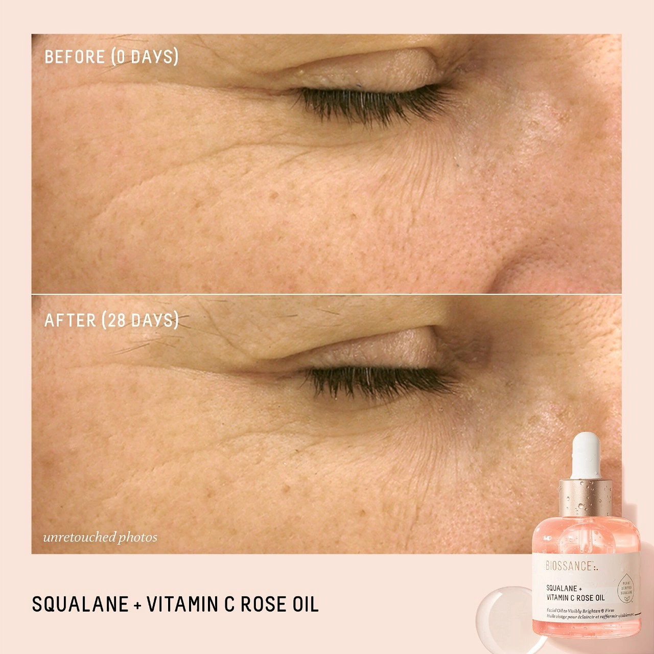 Biossance Squalane + Vitamin C Rose Firming Oil - Vegan, Dryness, Loss of Firmness - Image 2