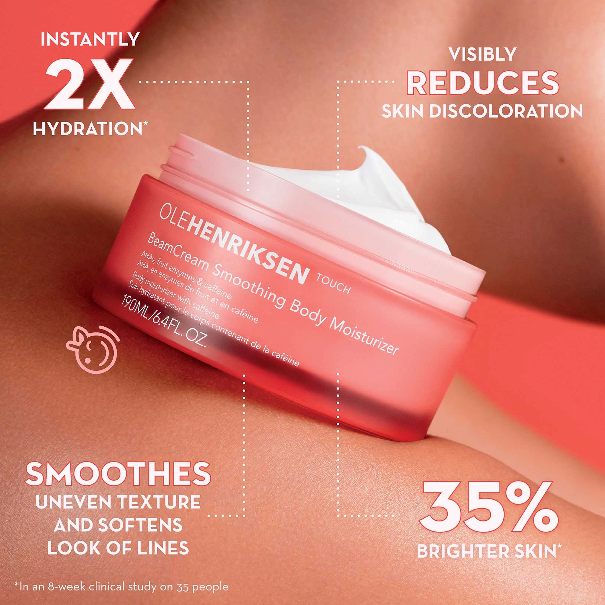 OLEHENRIKSEN BeamCream Smoothing Body Moisturizer with AHAs 6.4 oz / 190 mL Vegan - Image 3