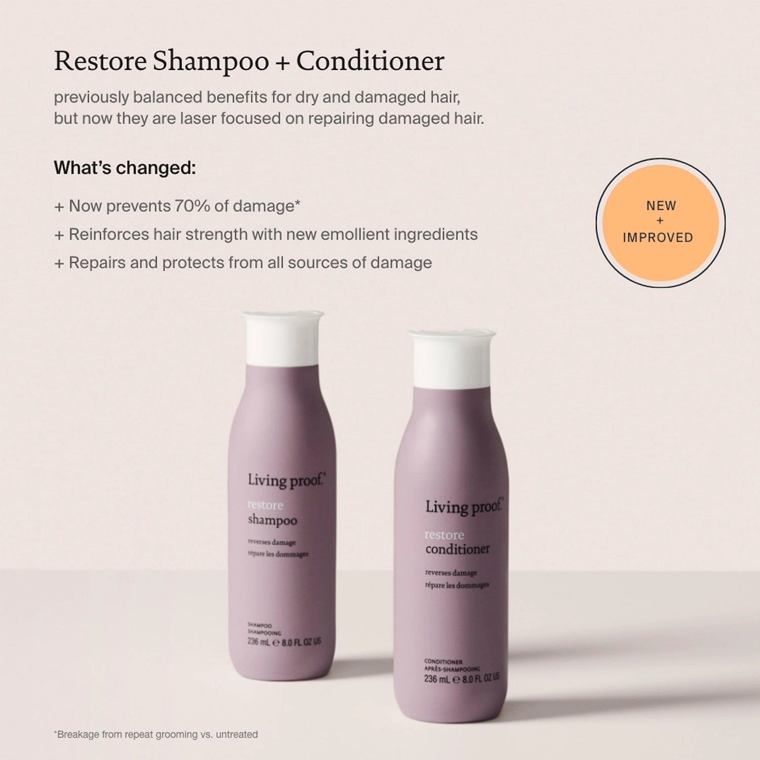 Living Proof Restore Conditioner 8 oz/ 236 mL Vegan Clean Without Silicones Sulfates - Image 6