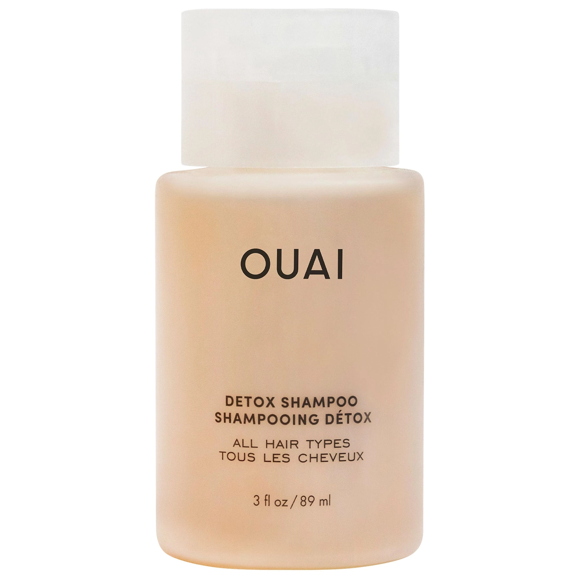 OUAI Detox Shampoo 3 oz/ 89 mL Floral Scent All Hair Types Without Sulfates SLS & SLES