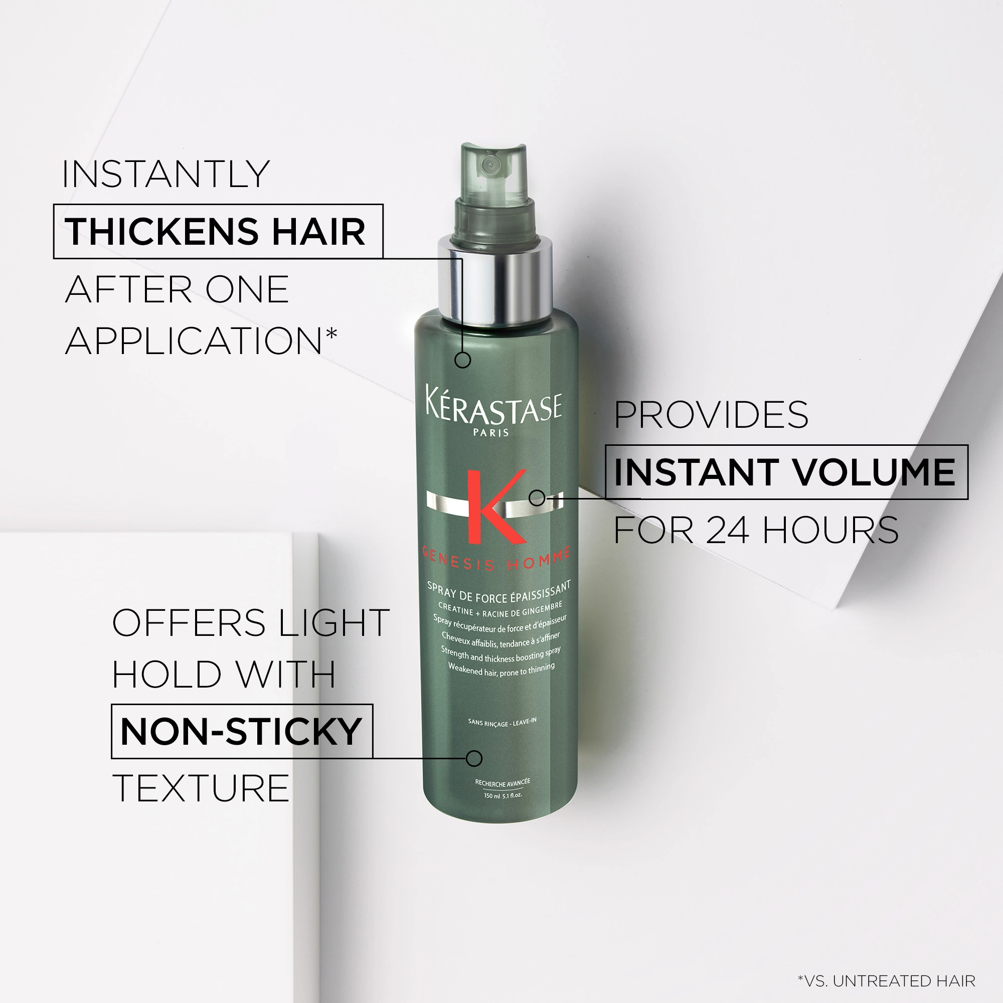 Kérastase Genesis Homme Hair Thickening Spray for Men 5.1 oz / 150 mL - Image 6
