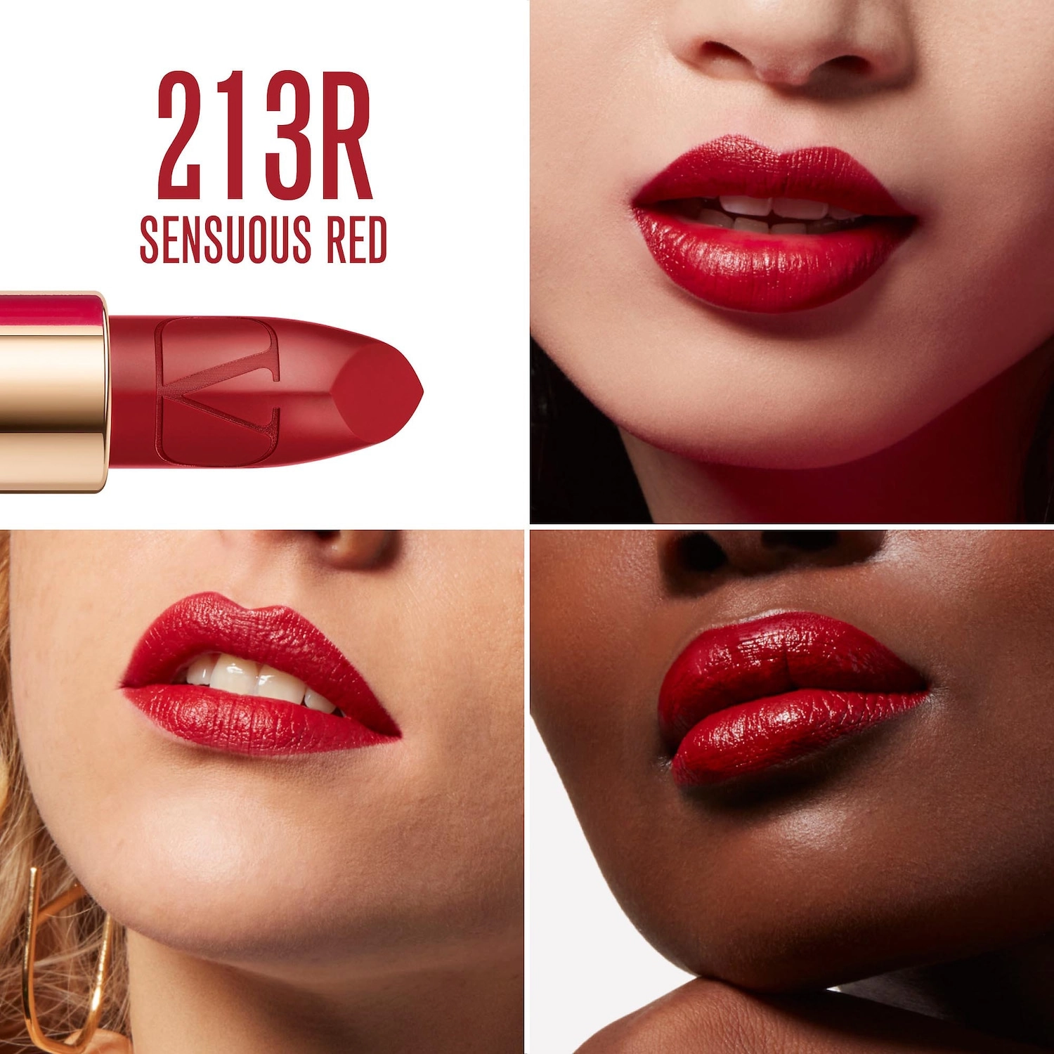 Valentino Rosso Valentino High Pigment Refillable Lipstick Color: 213R Sensuous Red - Satin Finish - Image 7