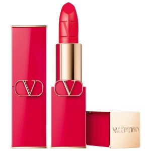 Valentino Rosso Valentino High Pigment Refillable Lipstick Color: 404R Heart Bloom - Poppy Orange Satin Finish