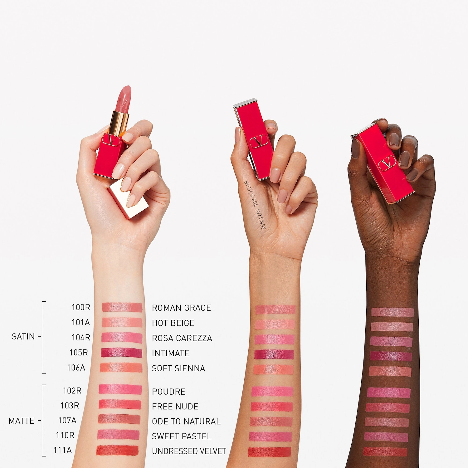 Valentino Rosso Valentino High Pigment Refillable Lipstick Color: 107A Ode To Natural - Mauve Rose - Image 3