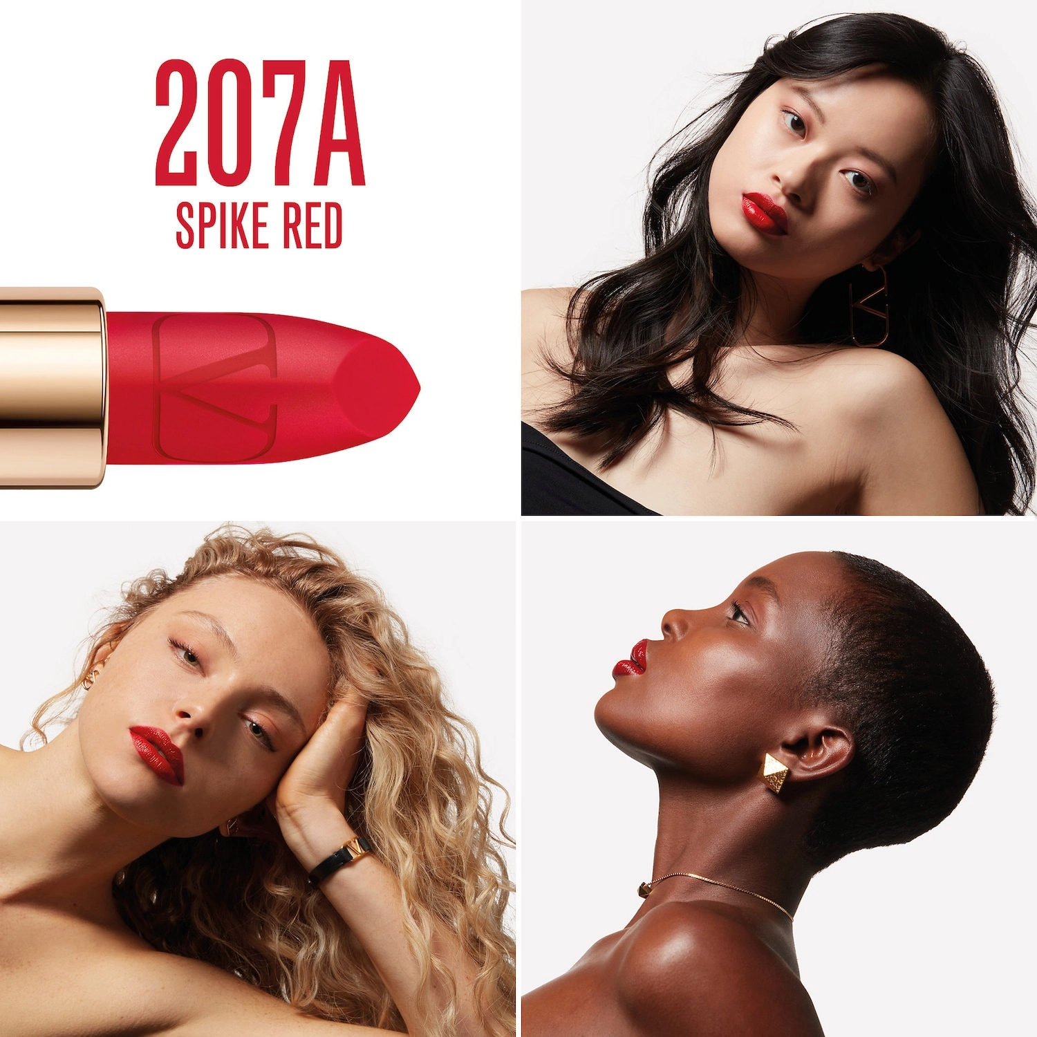 Valentino Rosso Valentino High Pigment Refillable Lipstick Color: 207A Spike Red - Warm Spicy Red - Image 2