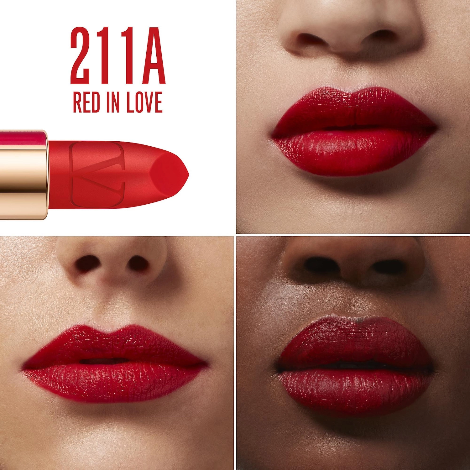 Valentino Rosso Valentino High Pigment Refillable Lipstick 211A Red In Love - Warm Red - Image 2