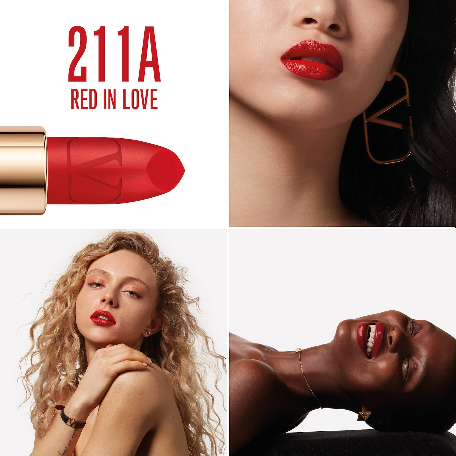 Valentino Rosso Valentino High Pigment Refillable Lipstick 211A Red In Love - Warm Red - Image 3