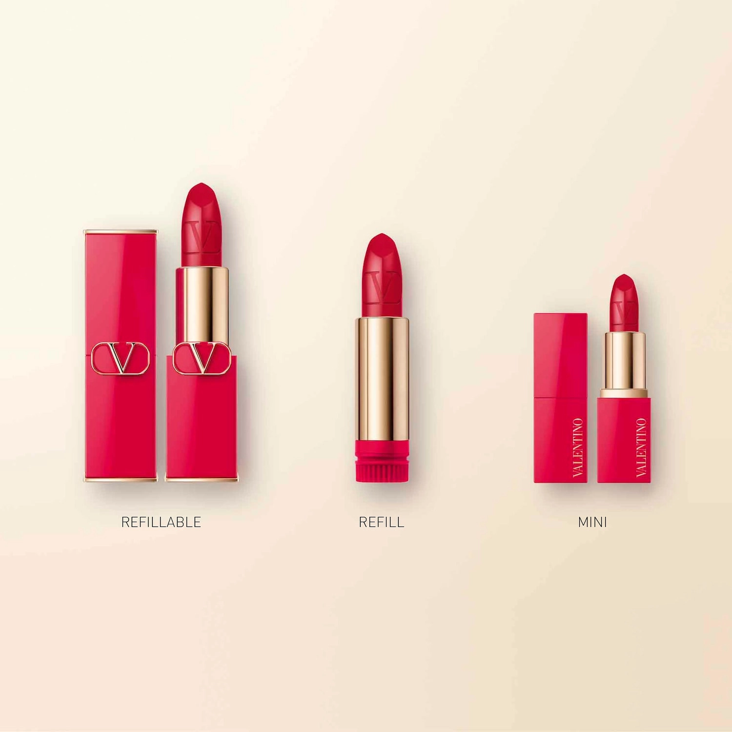 Valentino Rosso Valentino High Pigment Refillable Lipstick 211A Red In Love - Warm Red - Image 6