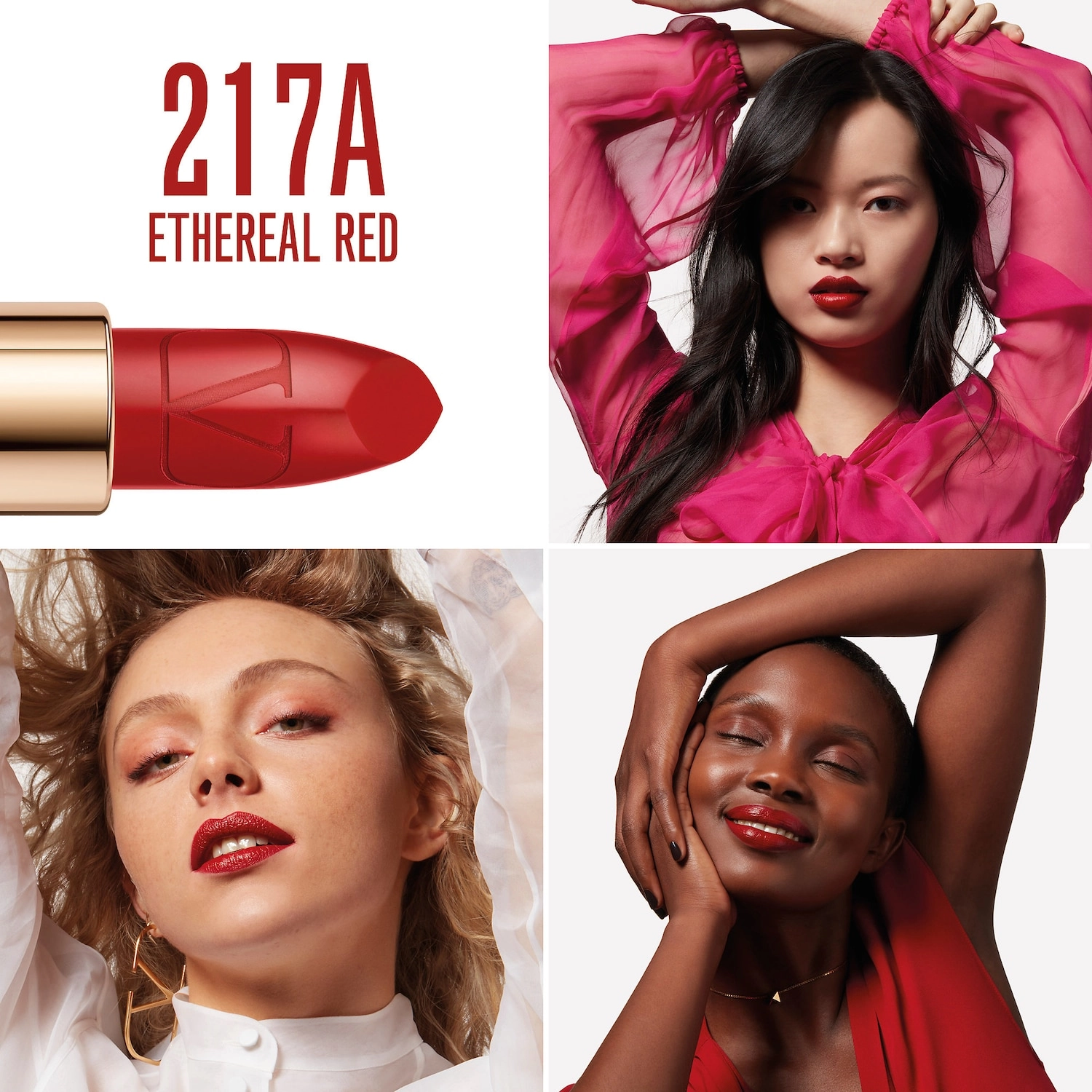 Valentino Mini Rosso Valentino Lipstick Color 217A Ethereal Red Satin Finish - Image 7