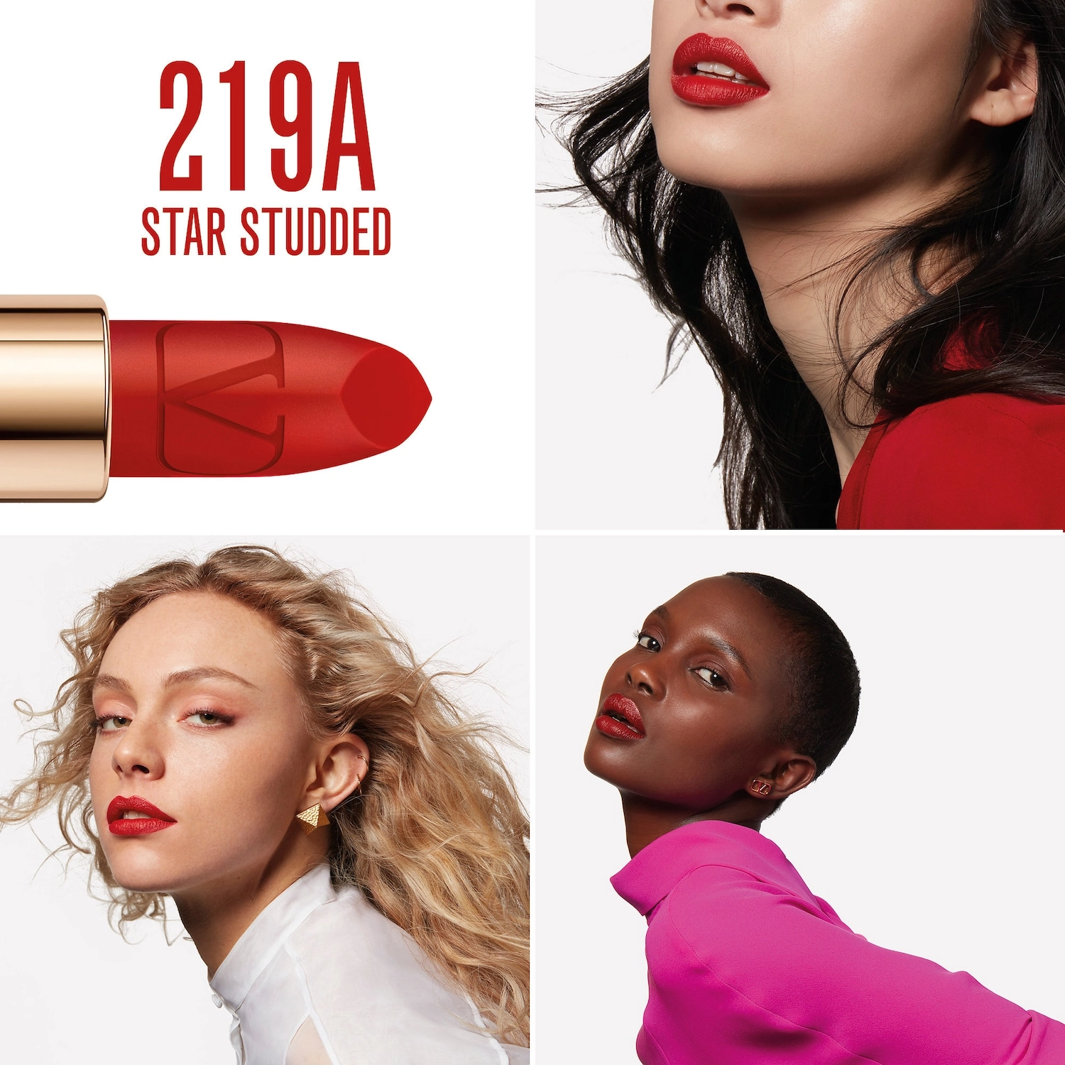 Valentino Mini Rosso Valentino Lipstick Color: 219A Star Studded - Image 3