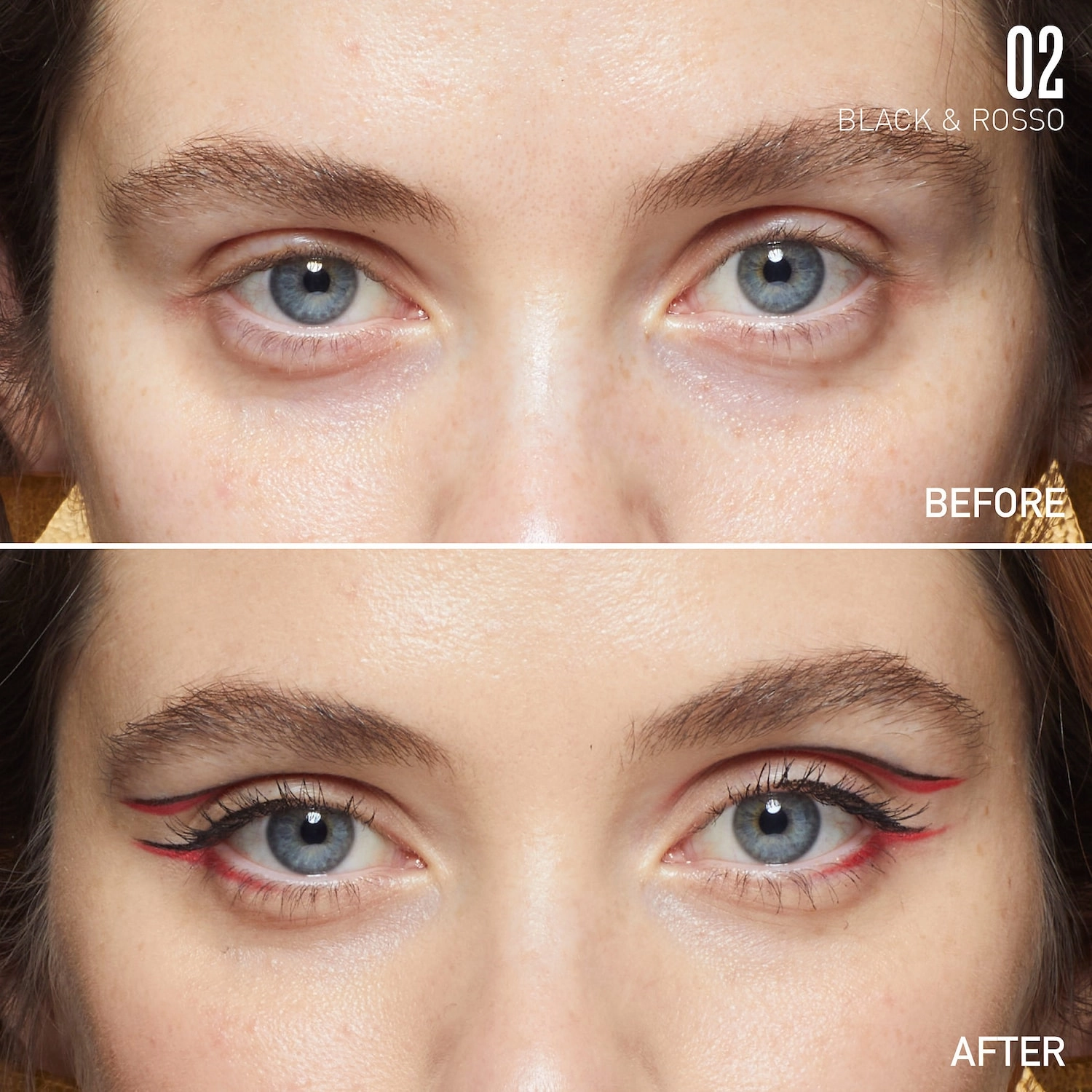 Valentino Twin Liner Gel and Liquid Eyeliner Color: 02 Black and Rosso - Image 5