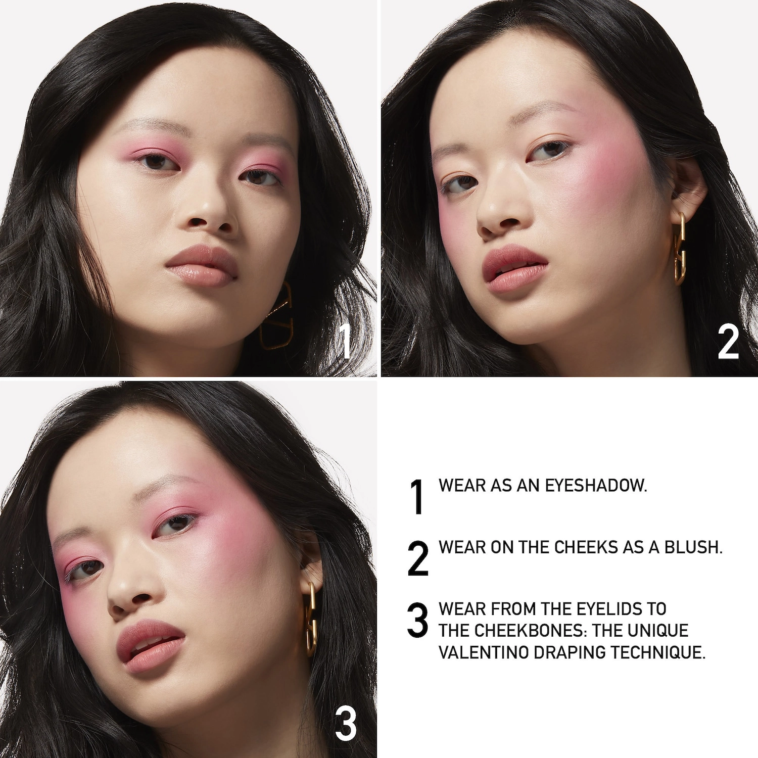 Valentino Eye2Cheek Eyeshadow and Blush Color: 09 Poudre - Soft Nude Pink with Light Reflecting Pearls - Image 2