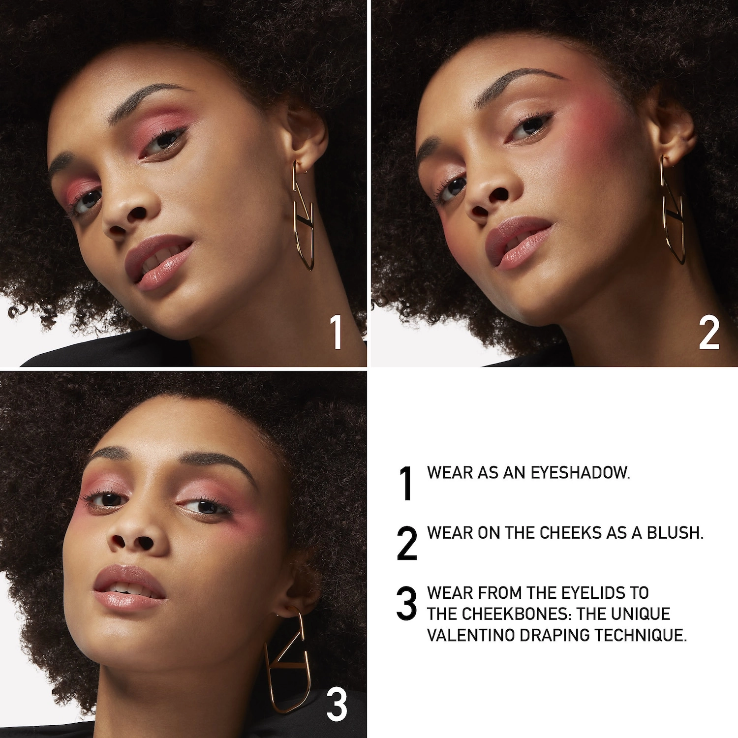 Valentino Eye2Cheek Eyeshadow and Blush Color: 09 Poudre - Soft Nude Pink with Light Reflecting Pearls - Image 6