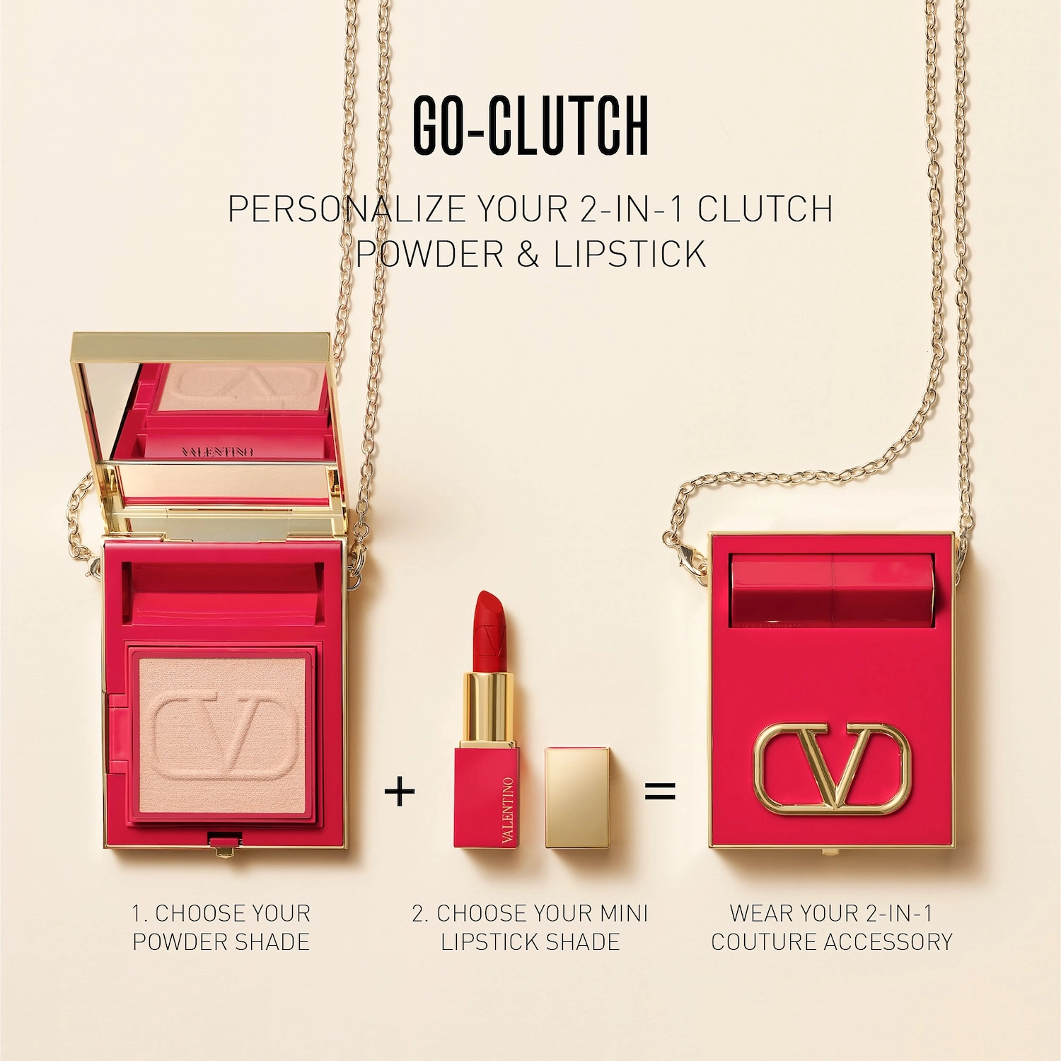 Valentino Go-Clutch Refillable Radiant Setting Powder Color: 02 Finishing Powder - Light - Image 3