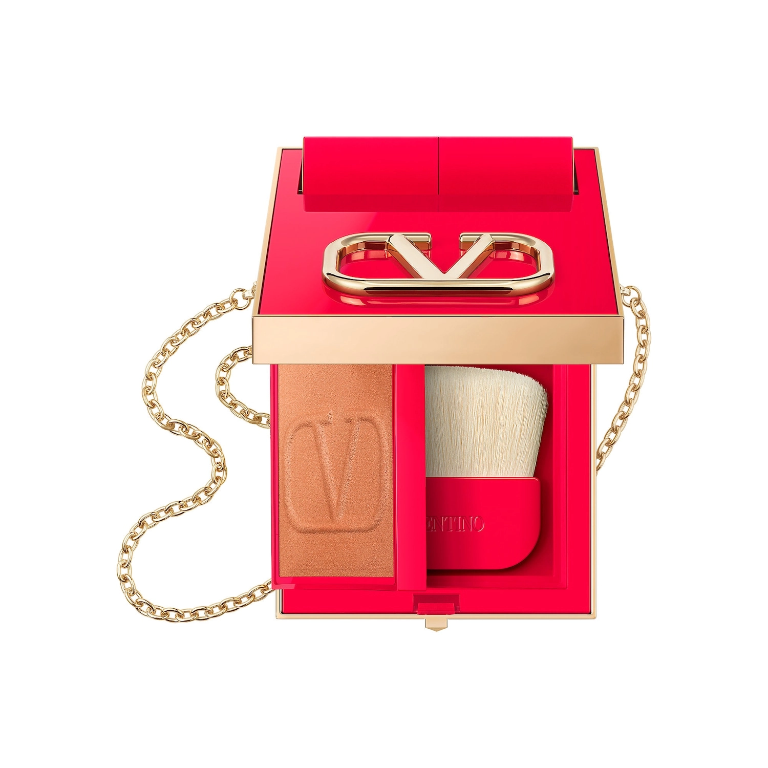 Valentino Go-Clutch Refillable Radiant Setting Powder 04 Finishing Powder - Medium Deep - Image 7