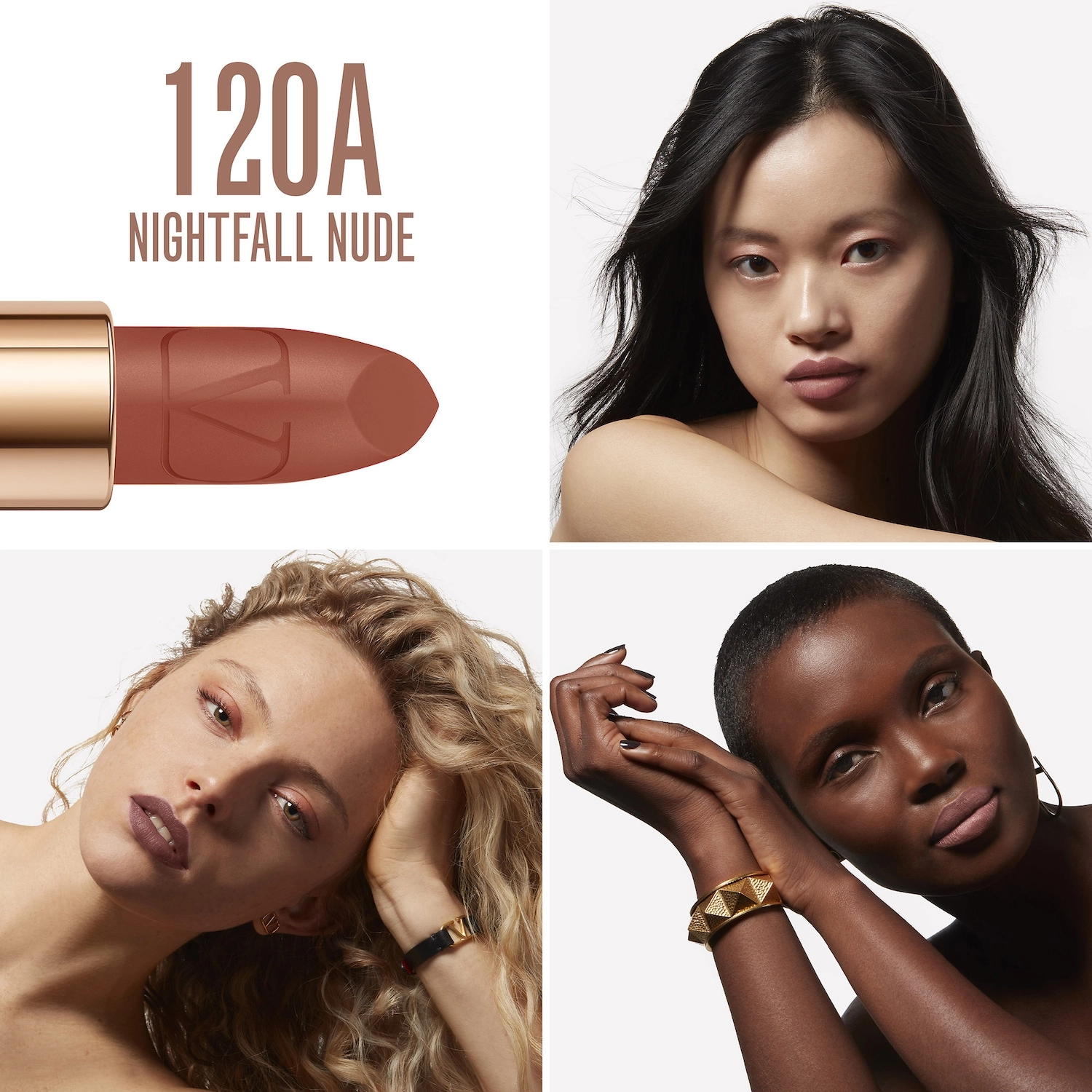 Valentino Rosso Valentino High Pigment Refillable Lipstick Color: 120A Nightfall Nude - Image 3