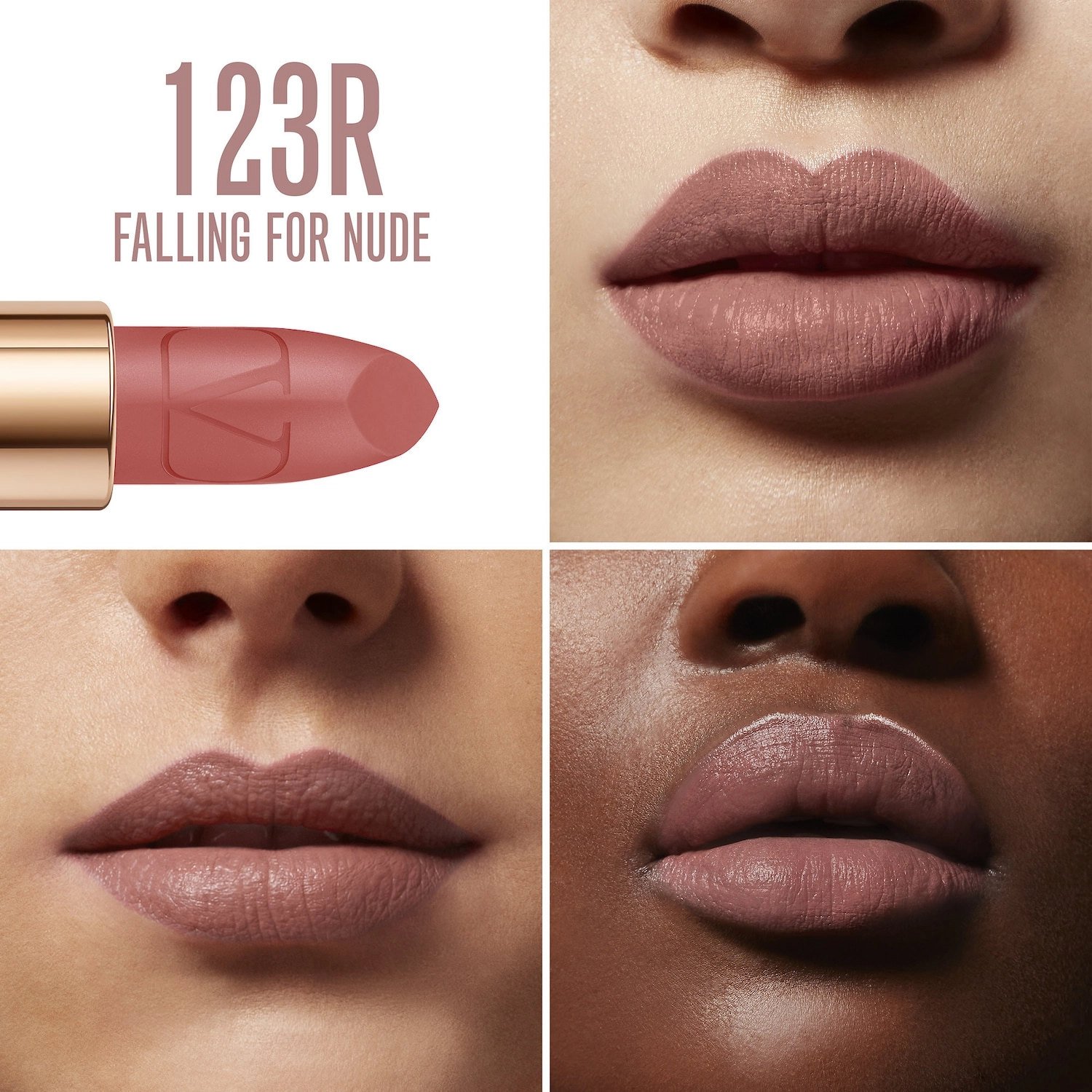 Valentino Rosso Valentino High Pigment Refillable Lipstick Color: 123R Falling For Nude - Image 2