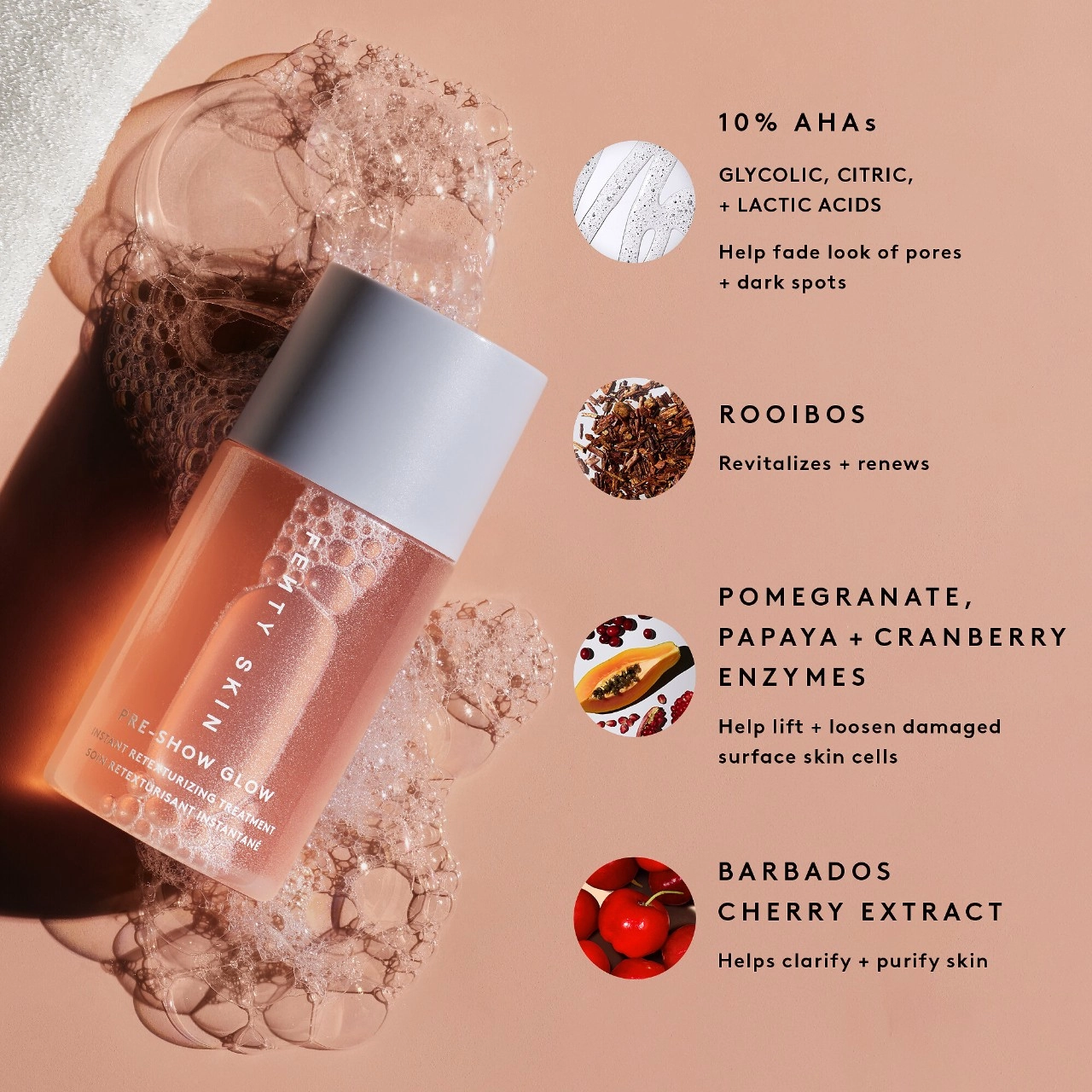 FENTY SKIN Pre-Show Glow Refillable Instant Retexturizing 10% AHA Treatment 1 oz/30 mL - Black Owned - Cruelty-Free - Image 5