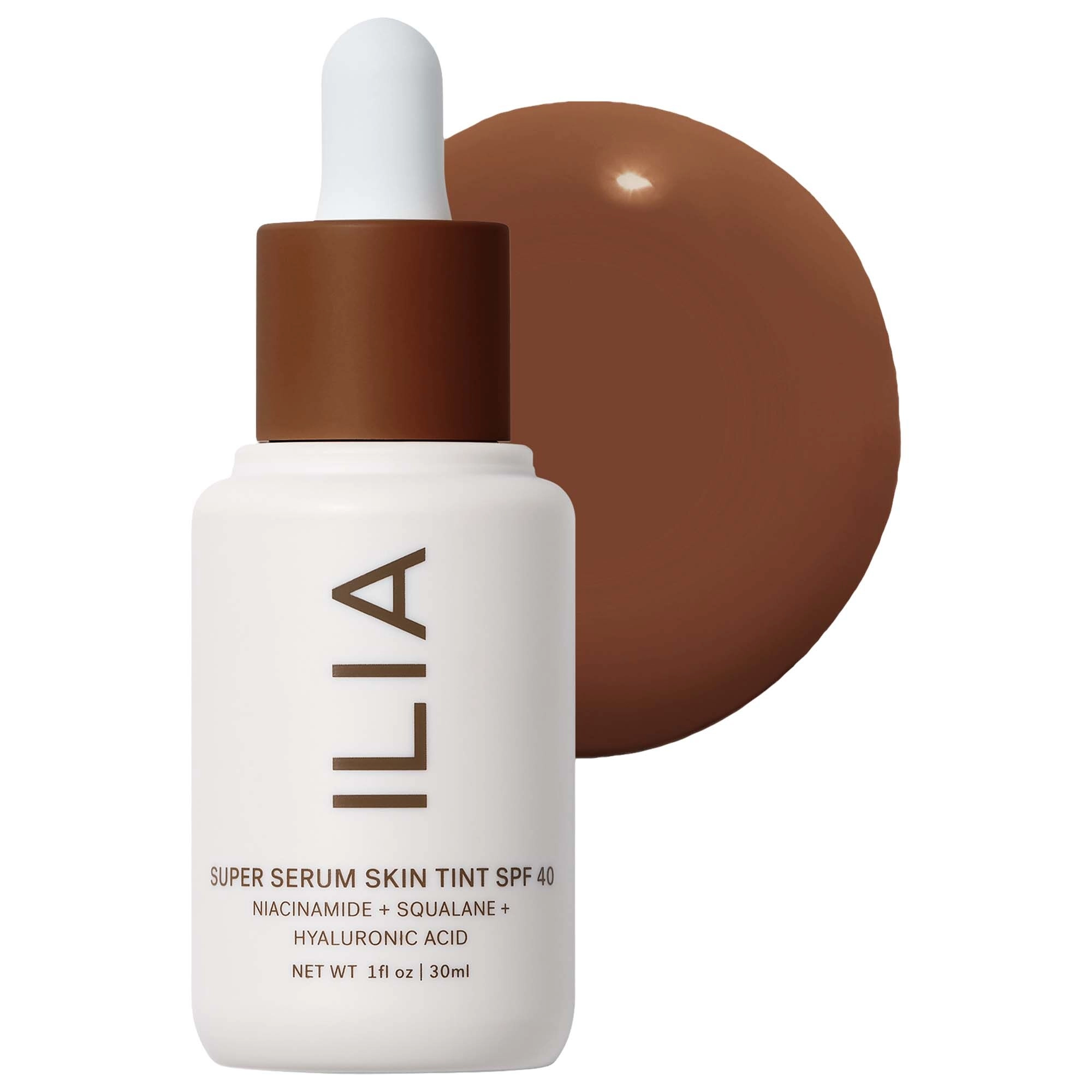ILIA Super Serum Skin Tint SPF 40 Foundation Color: Perissa ST17.5 - Extra Deep with Golden Undertones