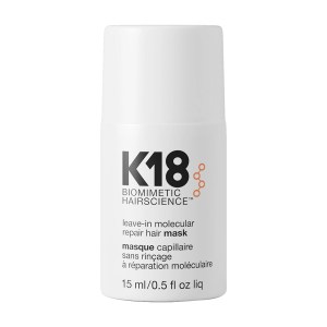 K18 Biomimetic Hairscience Leave-In Molecular Repair Hair Mask 0.5 oz/15 mL - Damage Repair, Color Care, Vegan
