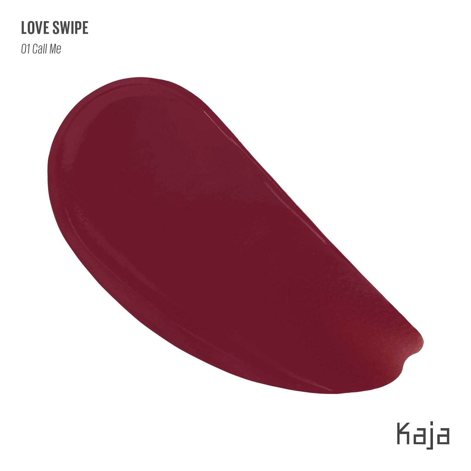 Kaja LOVE SWIPE Lightweight Cushiony Lip Mousse - 01 Call Me, Deep Berry Red - Image 2