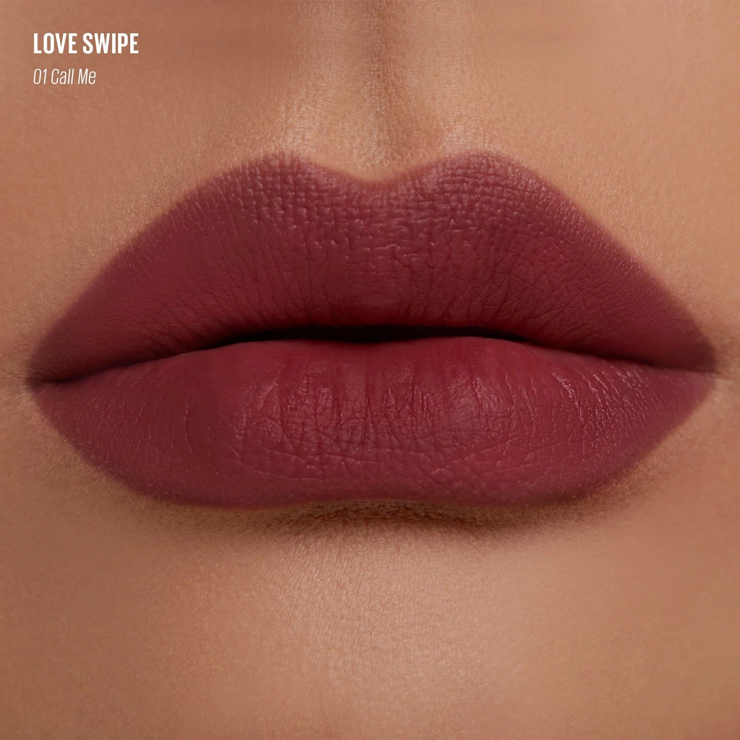 Kaja LOVE SWIPE Lightweight Cushiony Lip Mousse - 01 Call Me, Deep Berry Red - Image 3