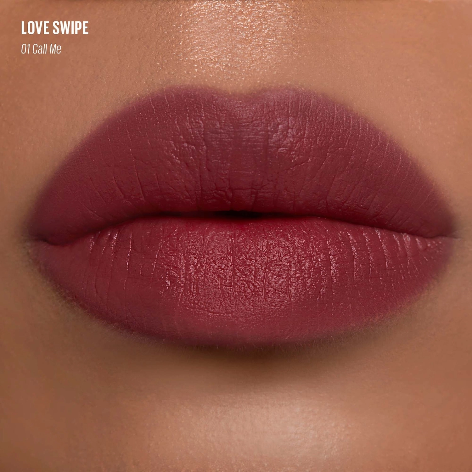Kaja LOVE SWIPE Lightweight Cushiony Lip Mousse - 01 Call Me, Deep Berry Red - Image 4