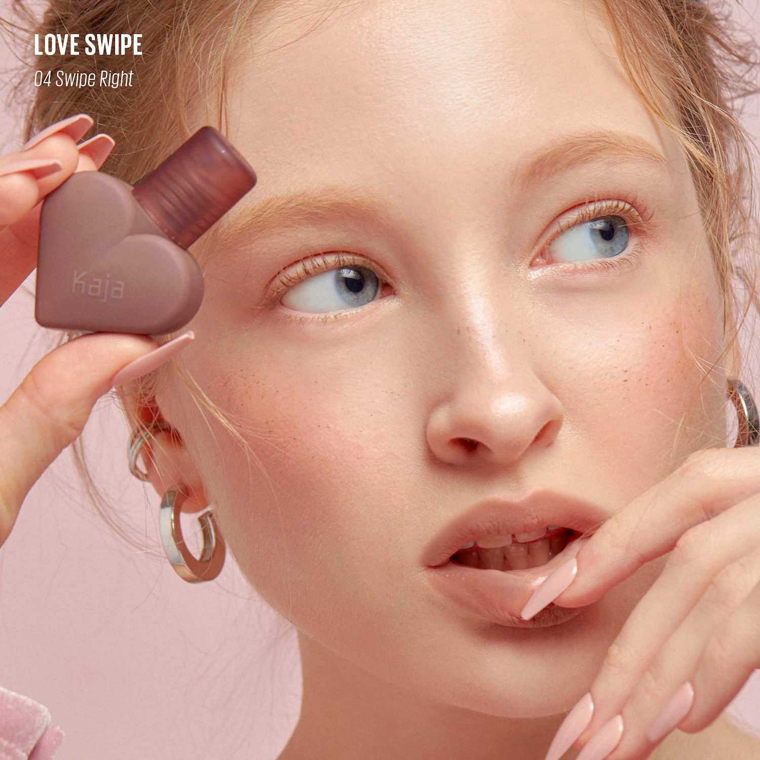 Kaja LOVE SWIPE Lightweight Cushiony Lip Mousse - Color 04 Swipe Right - Brick Brown - Image 6