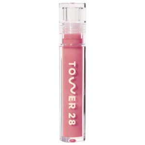 Tower 28 Beauty ShineOn Lip Jelly Non-Sticky Gloss Color: Pistachio - Semi-Sheer, Milky Nude Pink