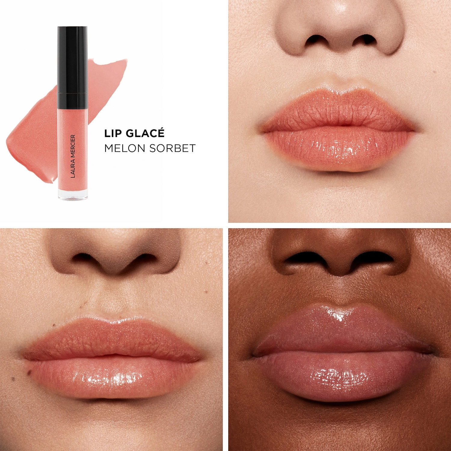 Laura Mercier Lip Glacé Lip Gloss Color: 150 Melon Sorbet - Image 2